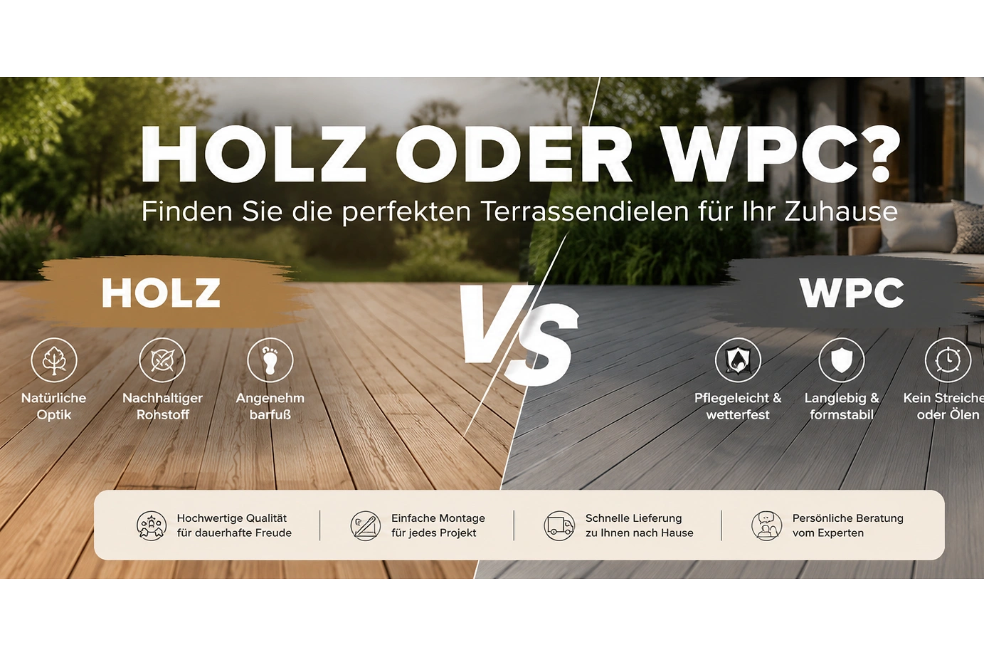 Holzterasse vs WPC