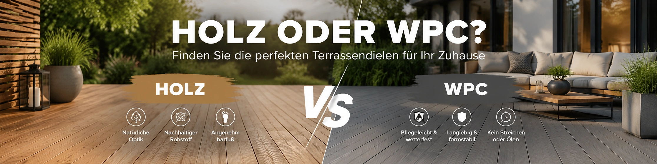Holzterasse vs WPC