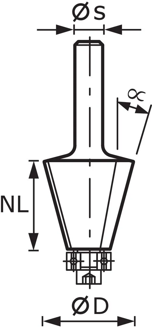 Fasefr&auml;ser HW Schaft 8 mm HW S8
