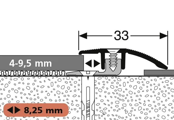 Ausgleichsprofil Combi PF376V Edelstahl