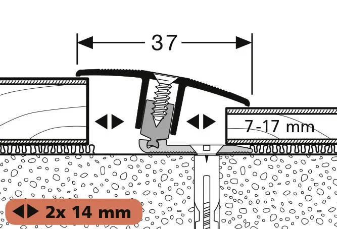 &Uuml;bergangsprofil Combi+ PF888 Sand