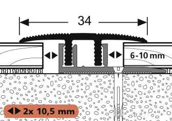 &Uuml;bergangsprofil Prem Click PF588L Sand