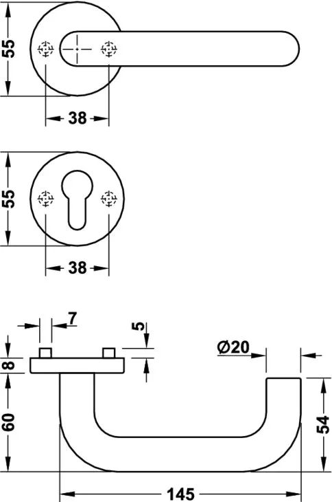 Objekt WC Garnitur 8 Kl.III Edelst.matt