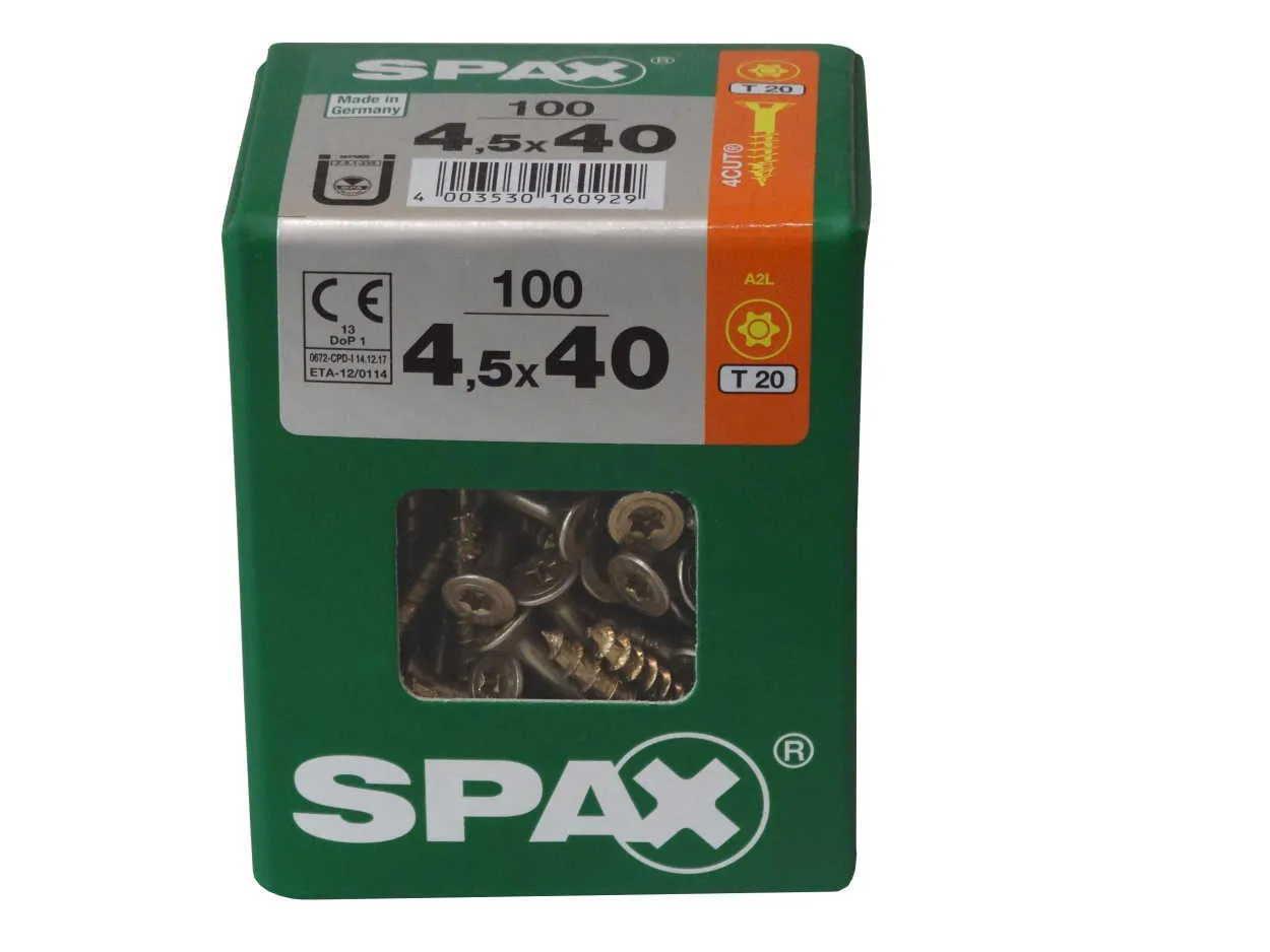 SPAX Senkkopf T20 Star+ Wirox 4,5x40 L