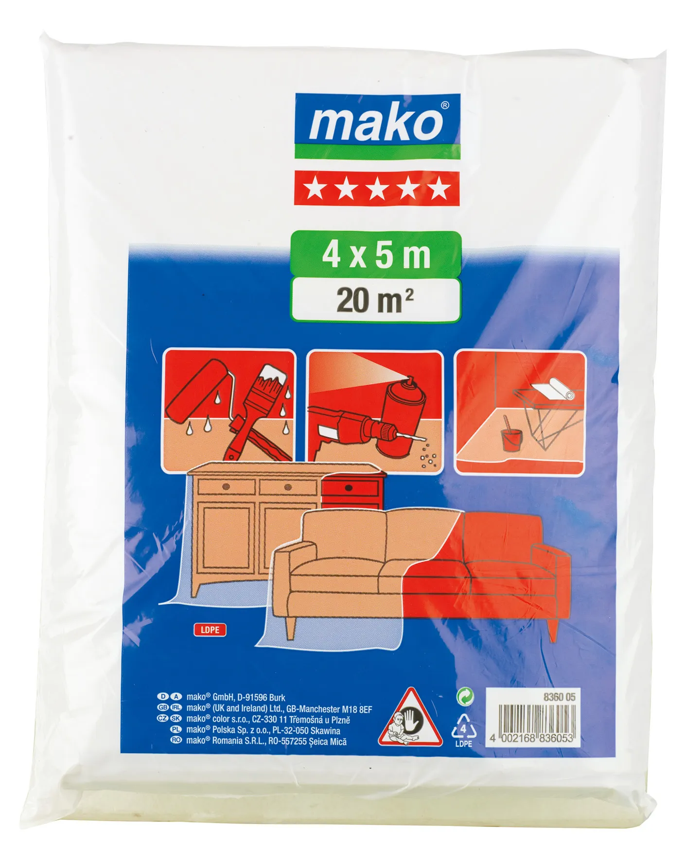 MK Abdeckplane extra stark  4m x 2,5m