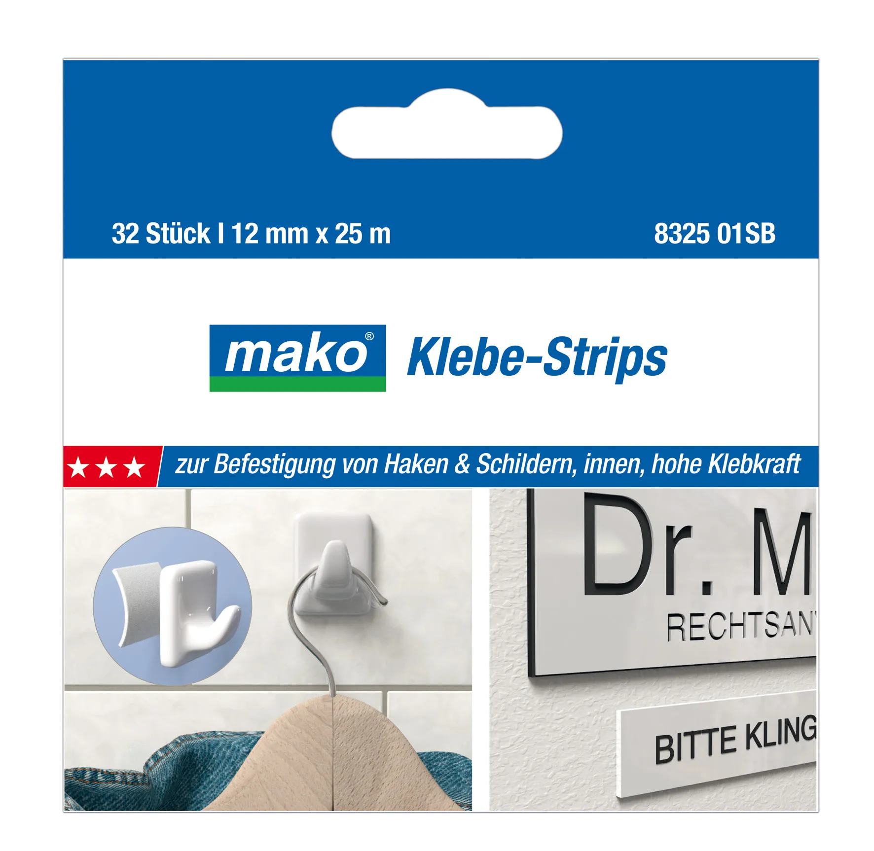 MK Klebe-Strip weiss