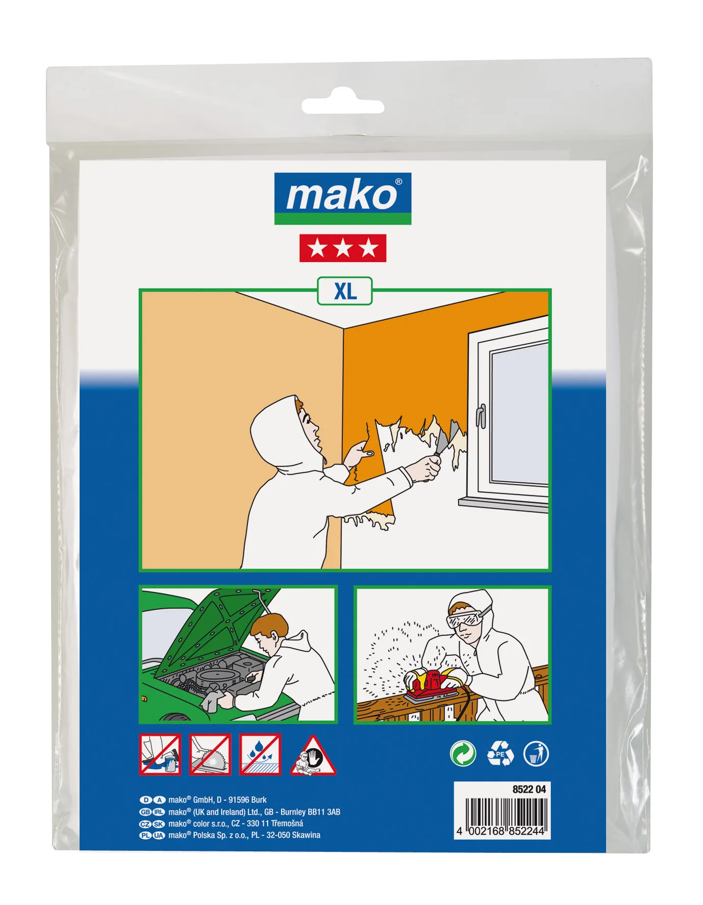 MK Einweg-Schutzanzug Komfort XL 1-tlg.