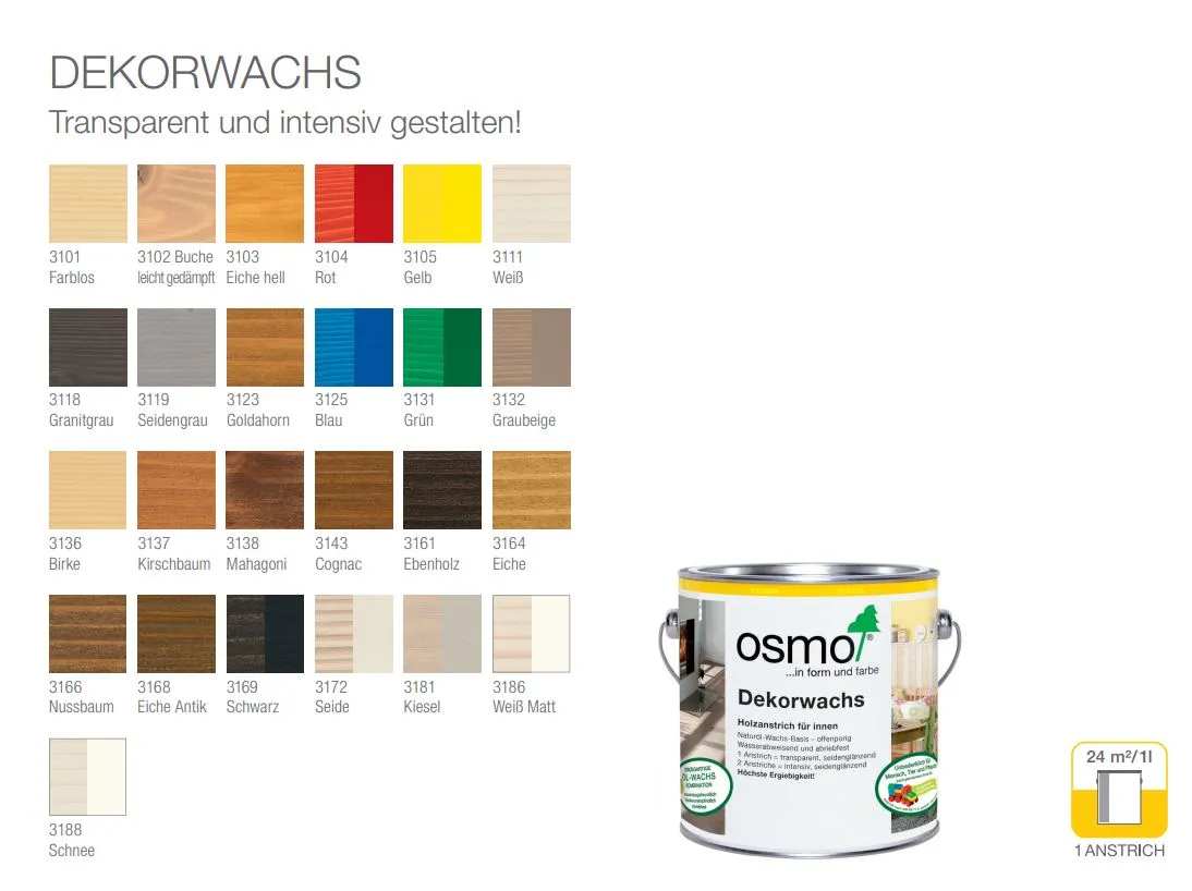OSMO Dekorwachs intensiv 0,375ltr.
