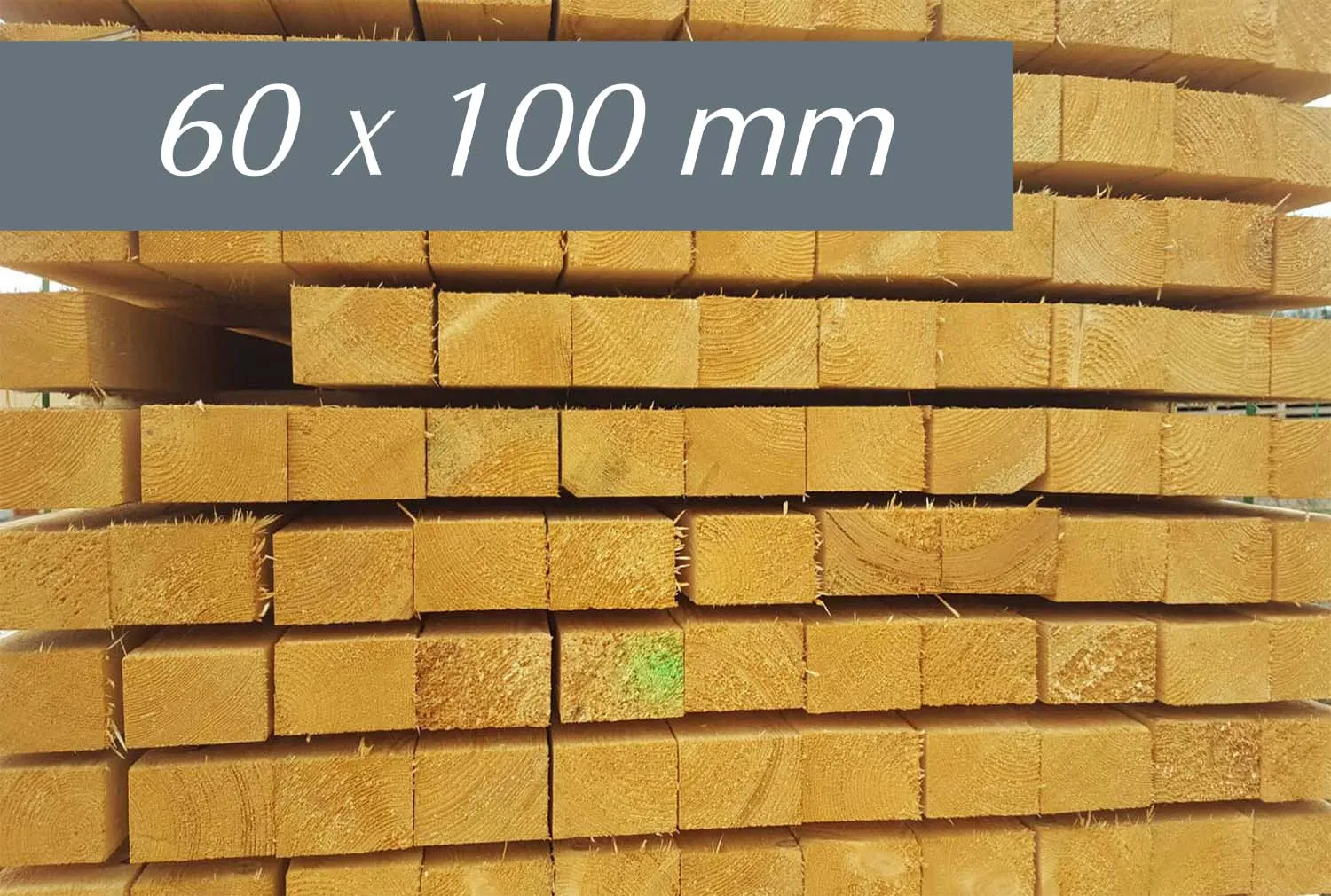 6 x 10 cm Kantholz Fichte A/B