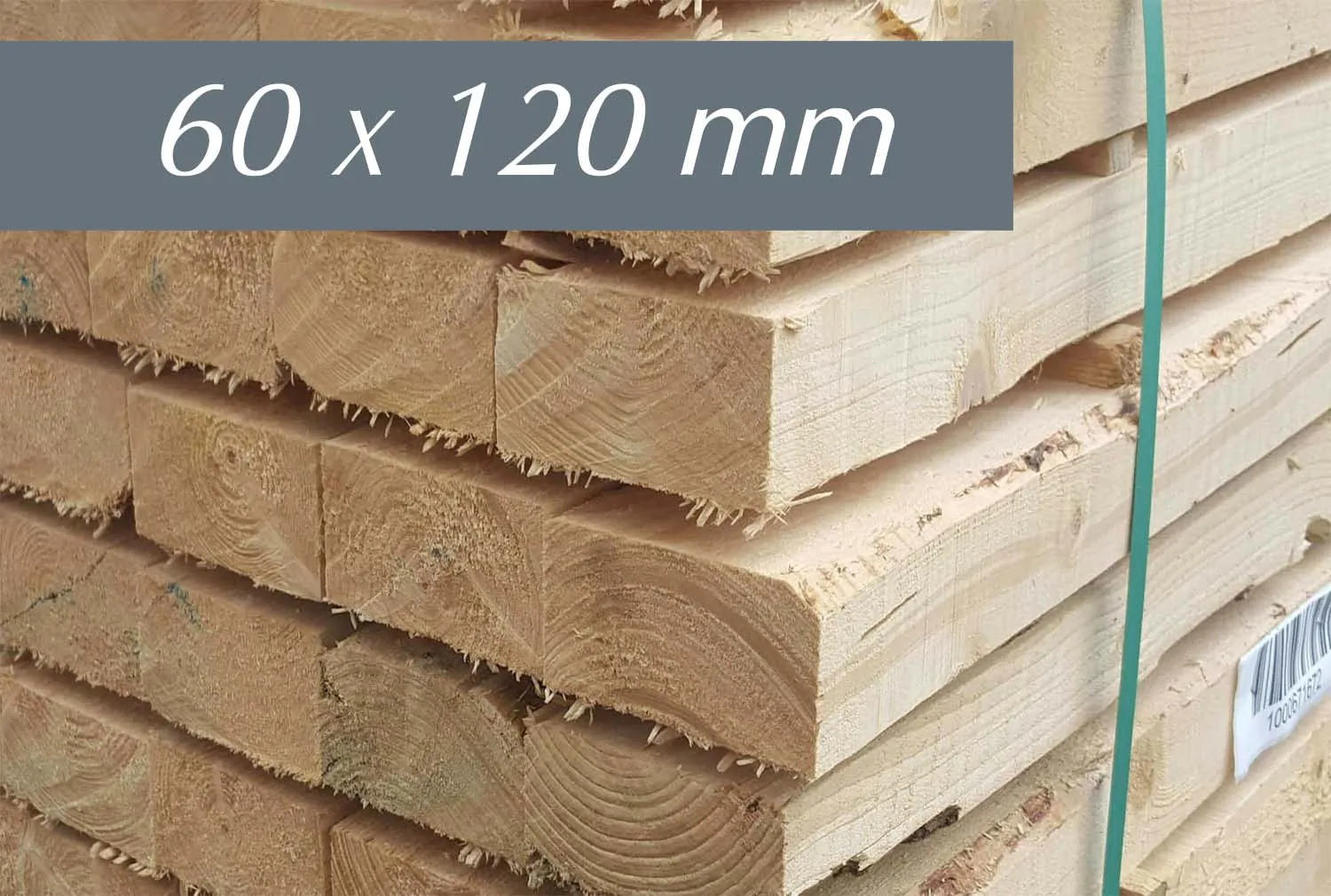 6 x 12 cm Kantholz Fichte A/B