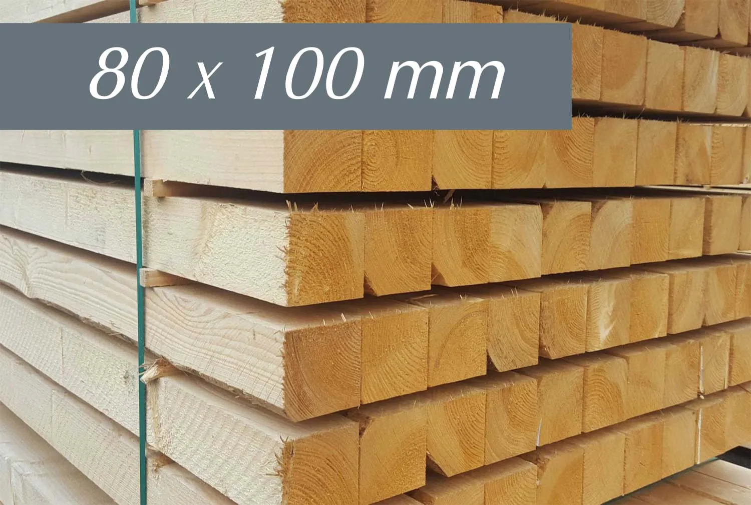 8 x 10 cm Kantholz Fichte Halbholz A/B