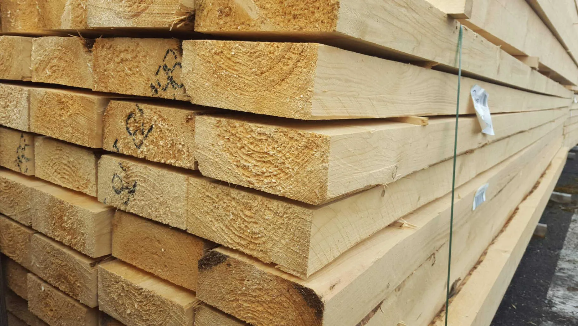 8 x 20 cm Kantholz Fichte A/B