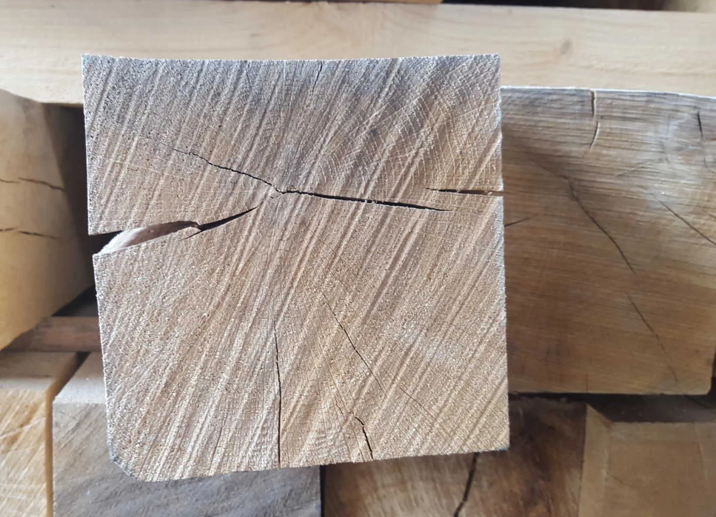 16x16cm Eichen Kantholz S