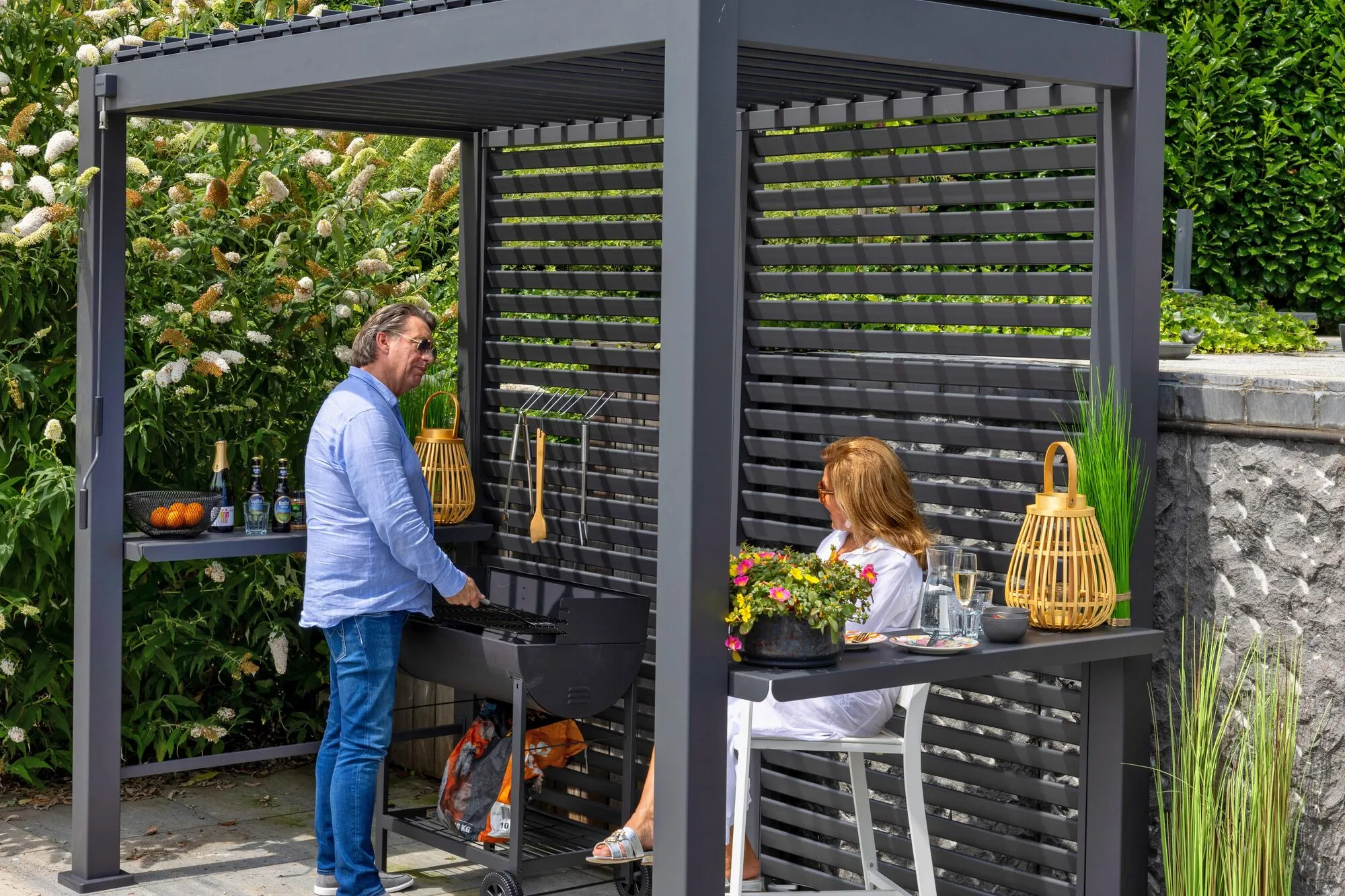 BBQ-Pergola Basic 88 250x150x240cm