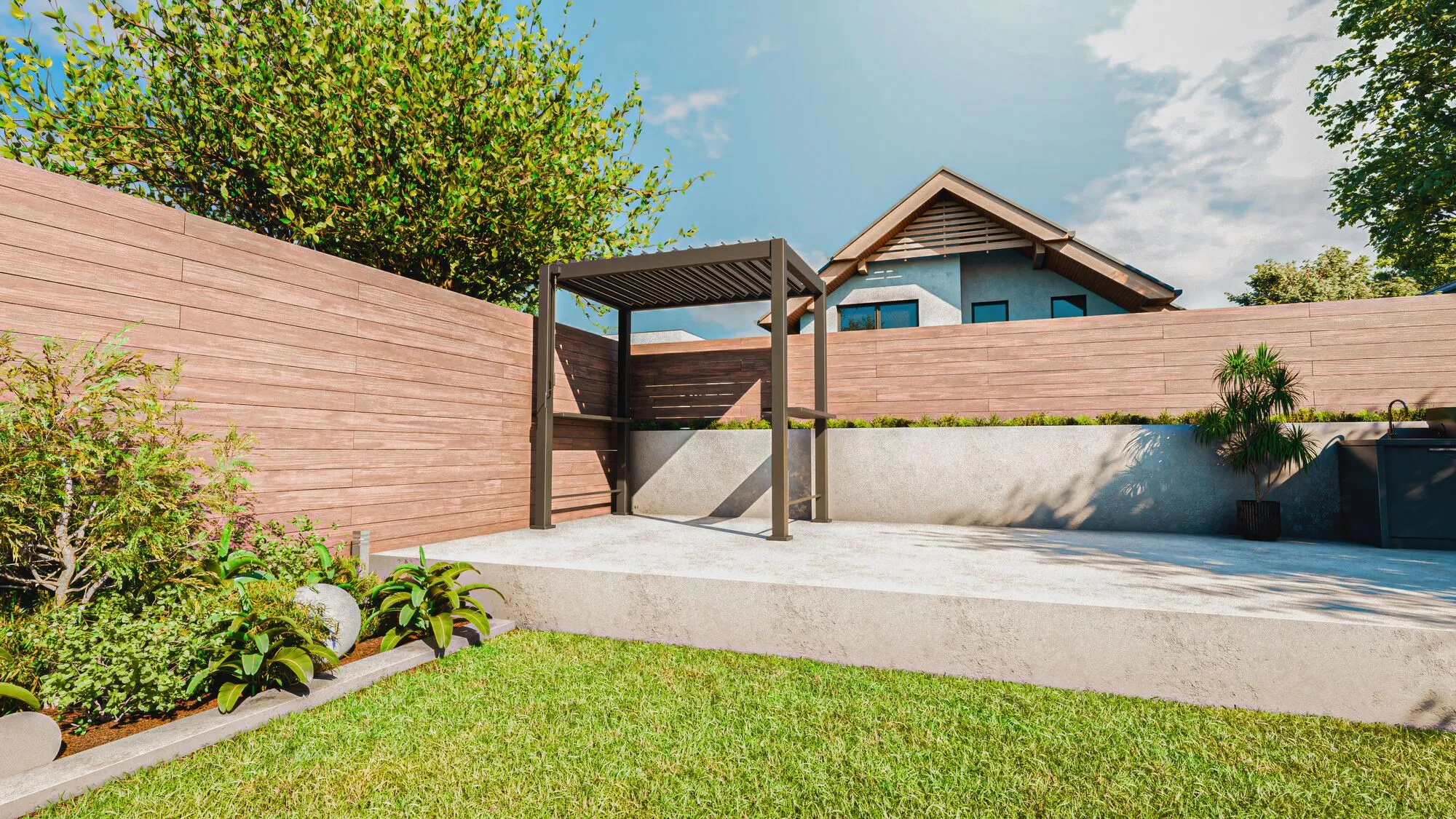 BBQ-Pergola Basic 88 250x150x240cm