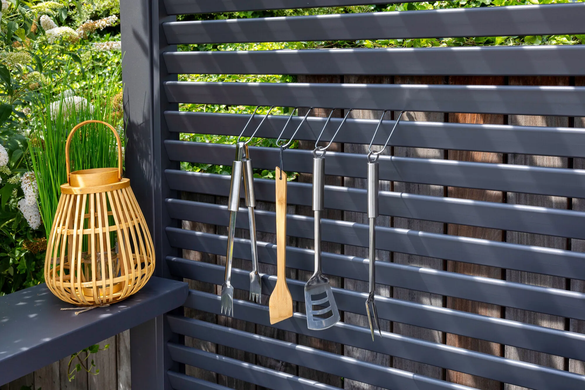 BBQ-Pergola R&uuml;ckwand 232x5,5x230cm