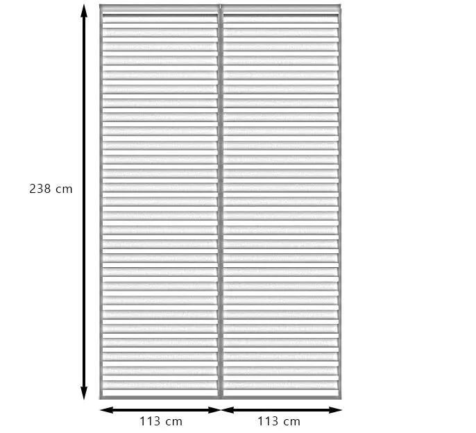 BBQ-Pergola R&uuml;ckwand 232x5,5x230cm