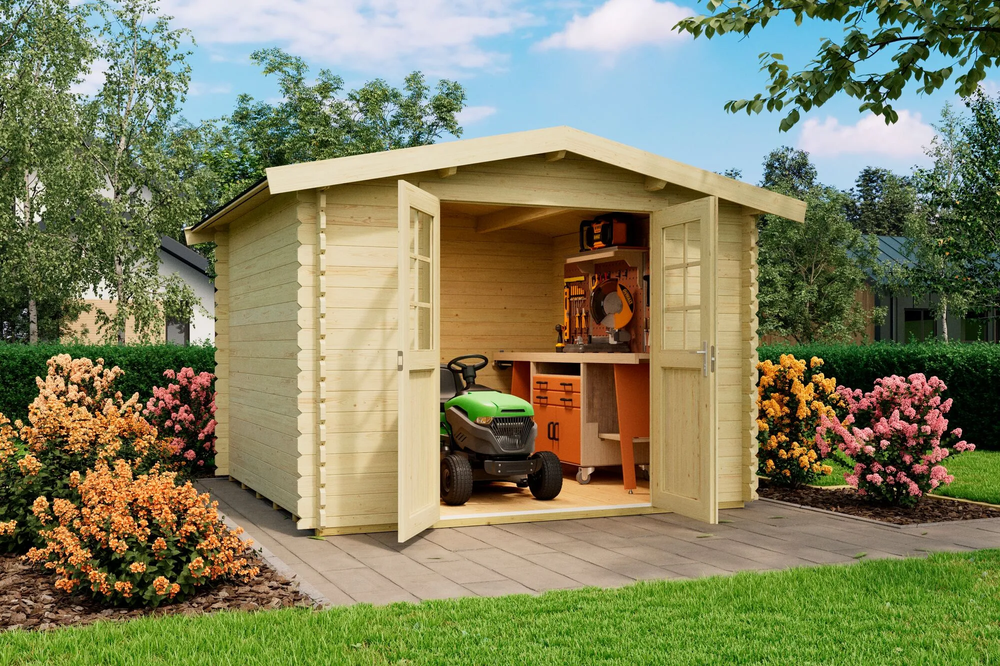 Australien Blockbohlenhaus28mm 280x280cm