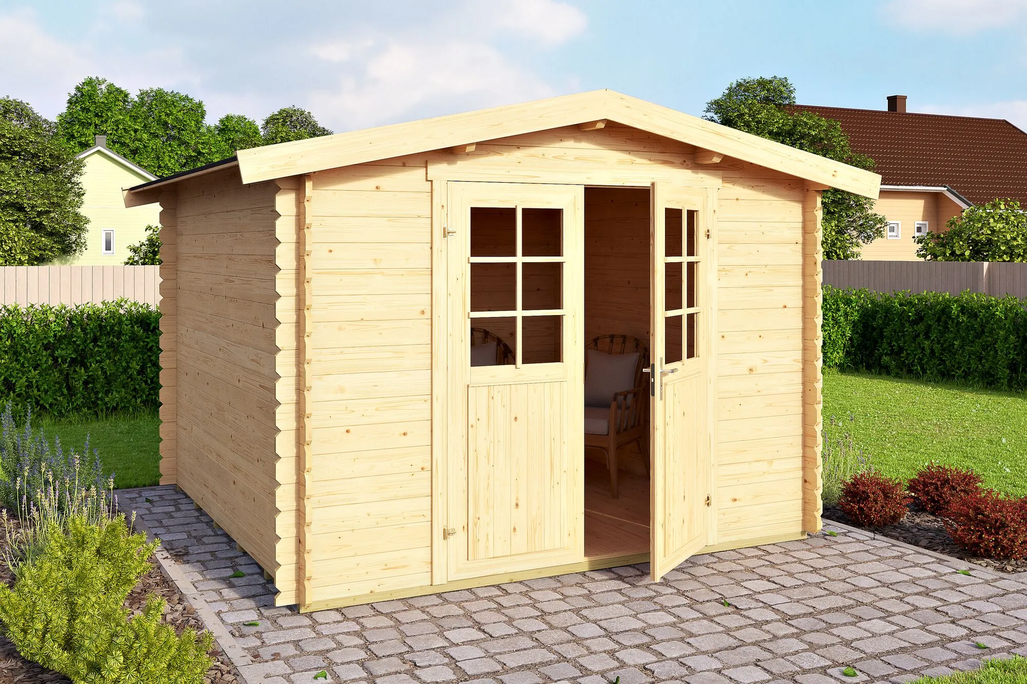 Australien Blockbohlenhaus28mm 280x280cm