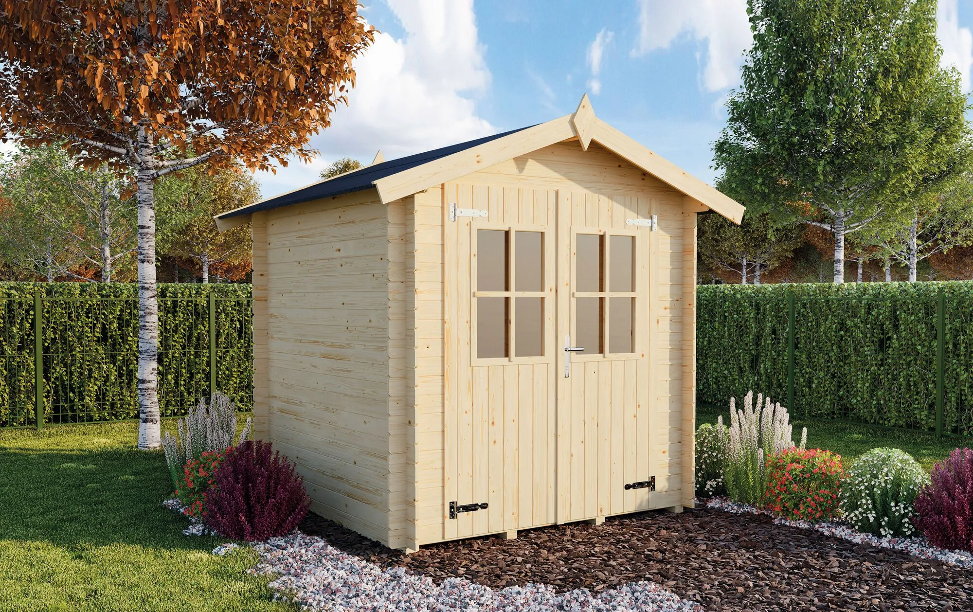 Blockbohlenhaus Neuseeland 180x180x222cm