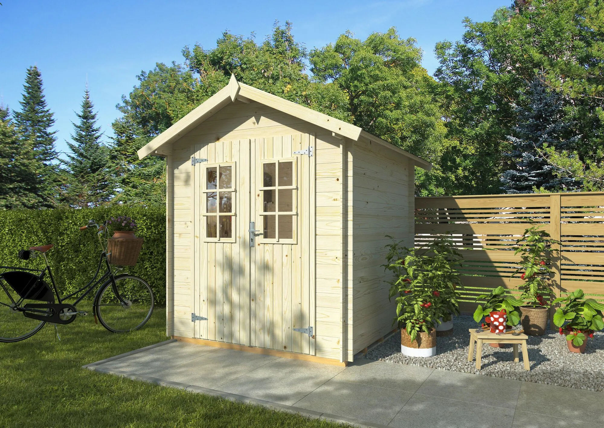 Blockbohlenhaus Neuseeland 180x180x222cm