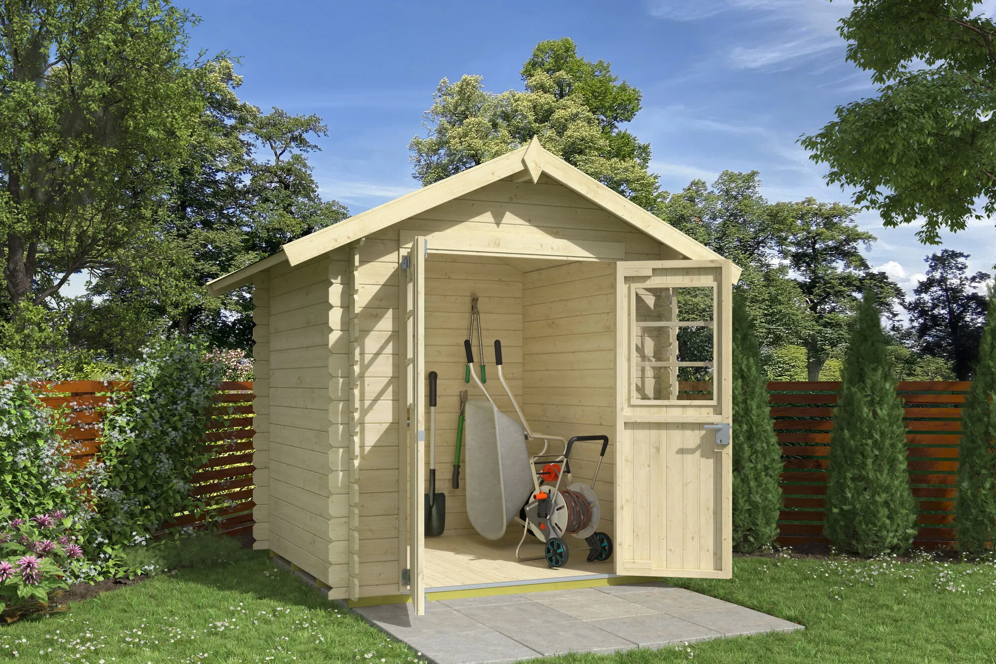 Blockbohlenhaus Neuseeland 180x180x222cm