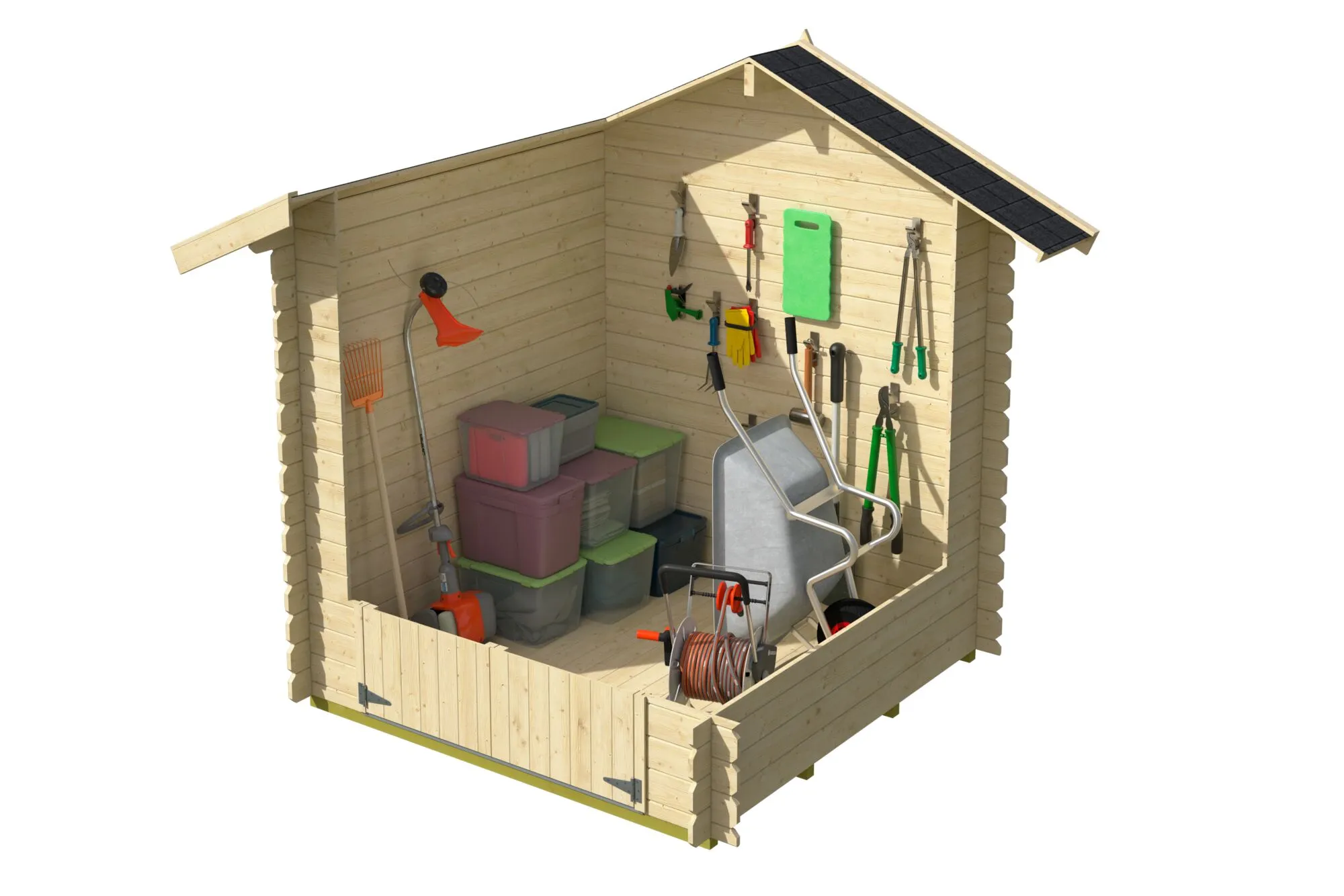 Blockbohlenhaus Neuseeland 180x180x222cm