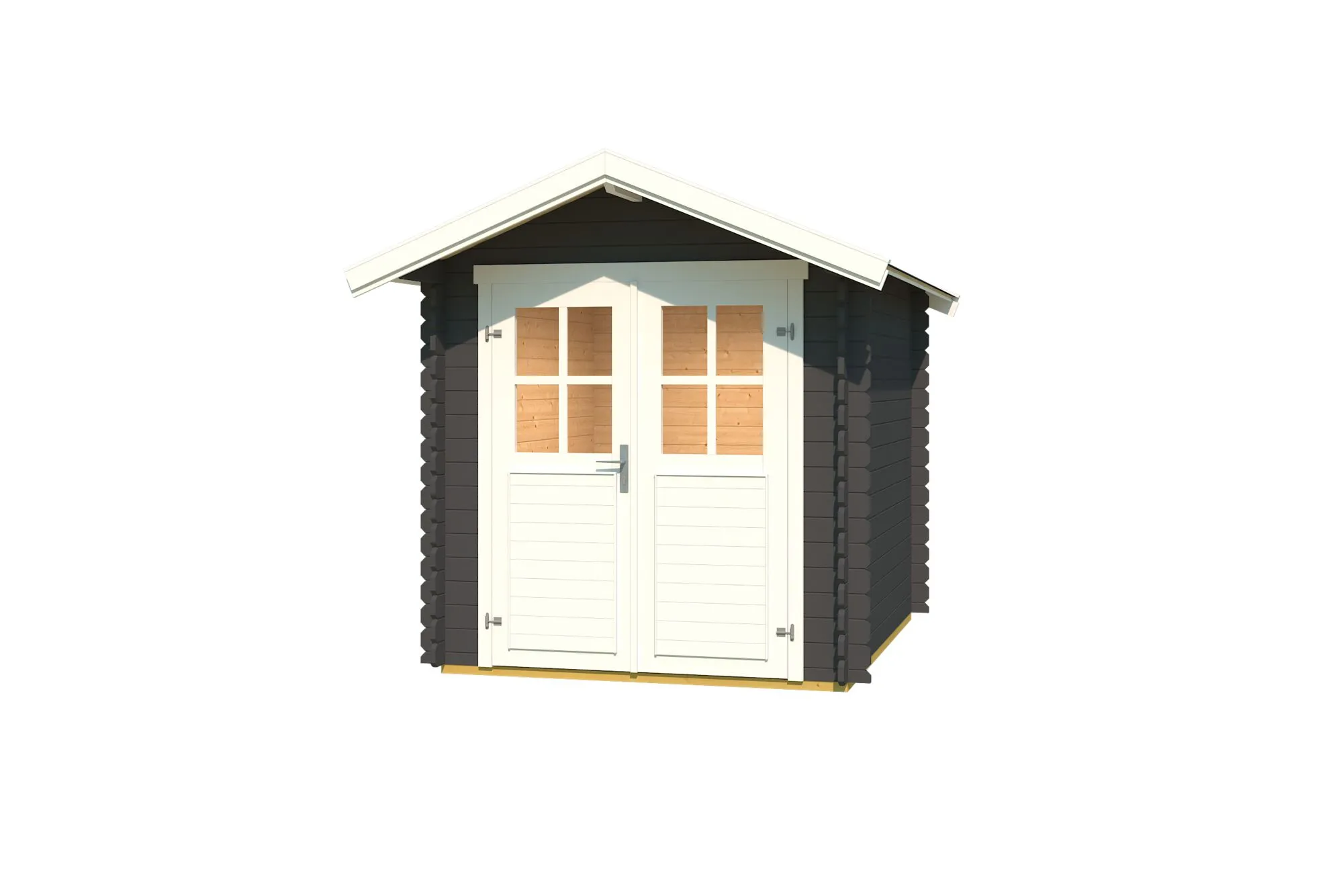 Blockbohlenhaus Inn 28mm 200x200cm
