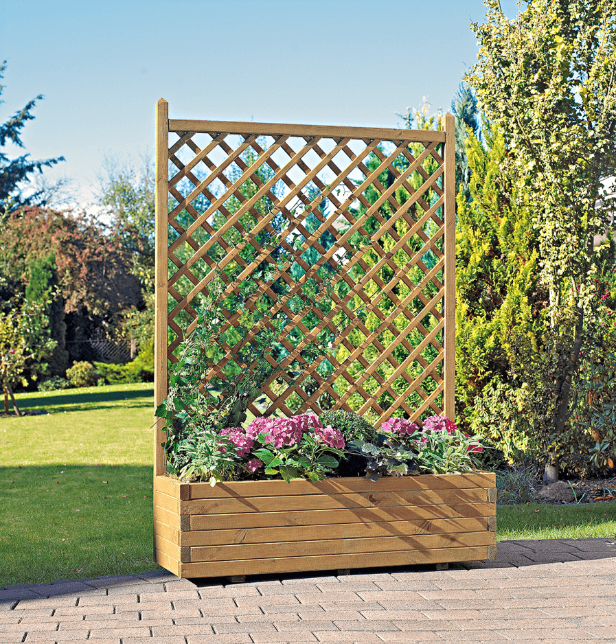 Blumenkasten Mit Rankgitter 120x40x170