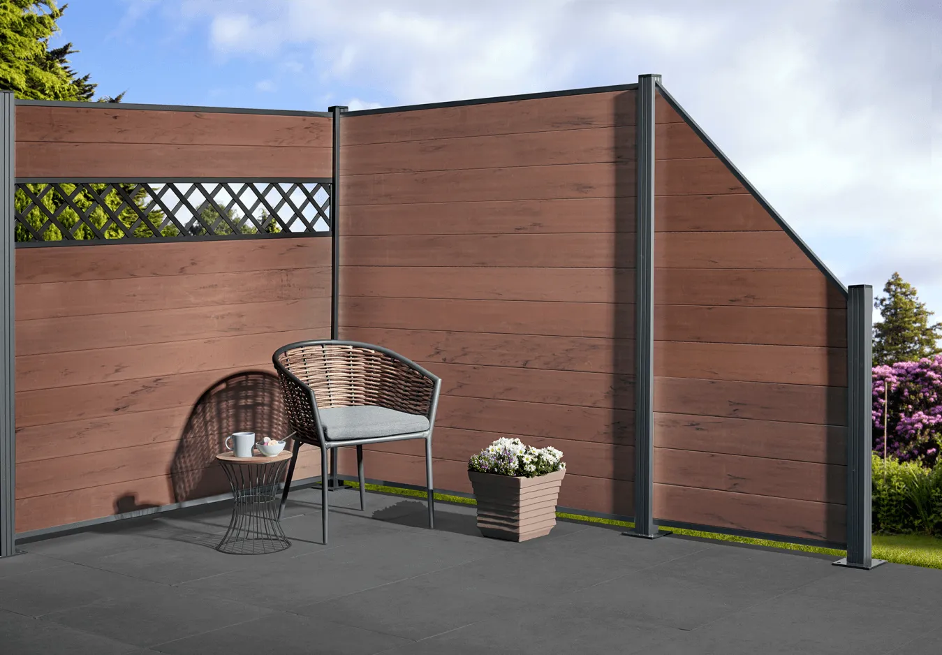 Turino WPC-Steckzaun braun