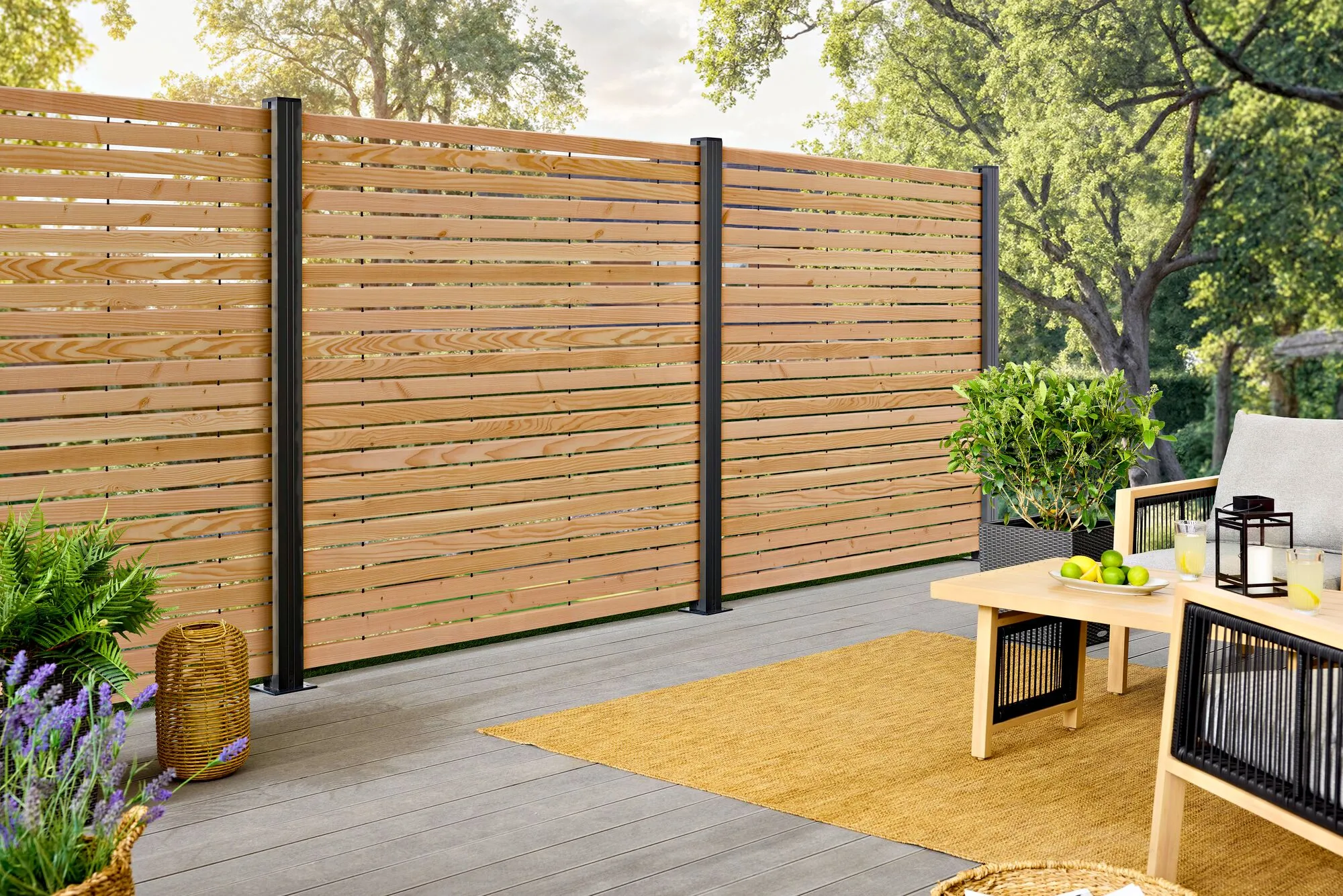 Holz-Steckzaun Katepos L&auml;rche 180x180cm