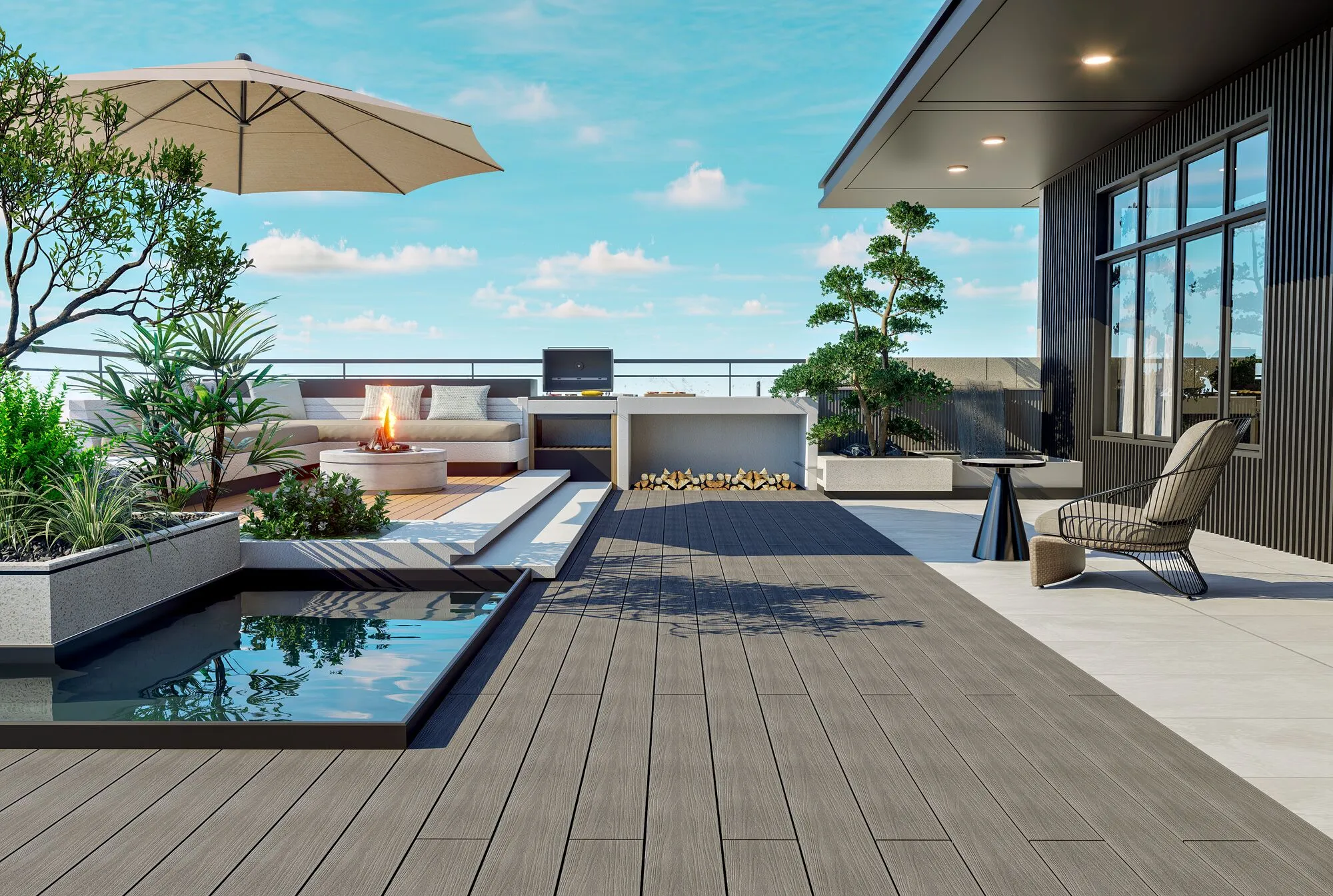 Terrassendiele WPC coex. 25x140x3000mm