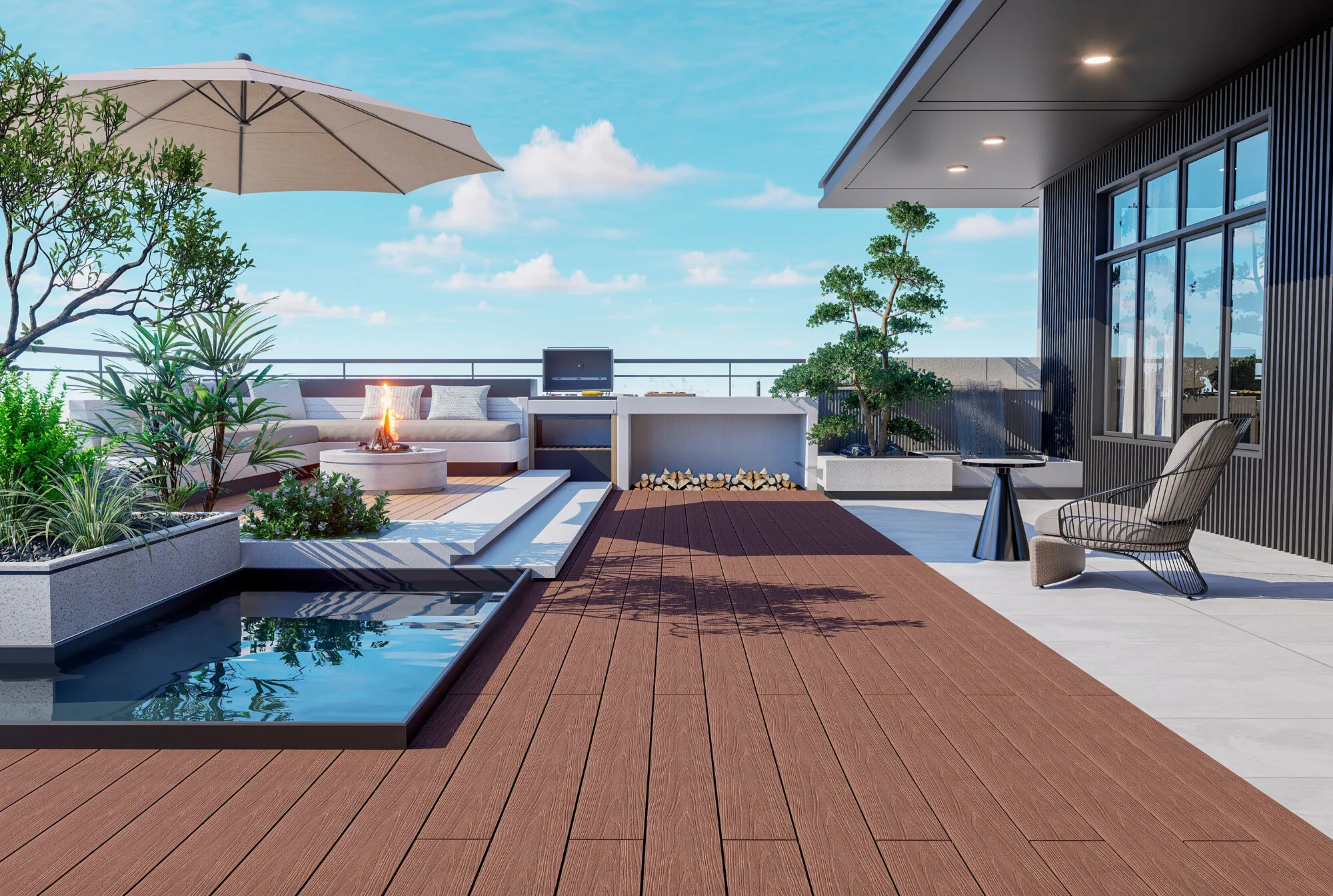 Terrassendiele WPC coex. 25x140x4000mm