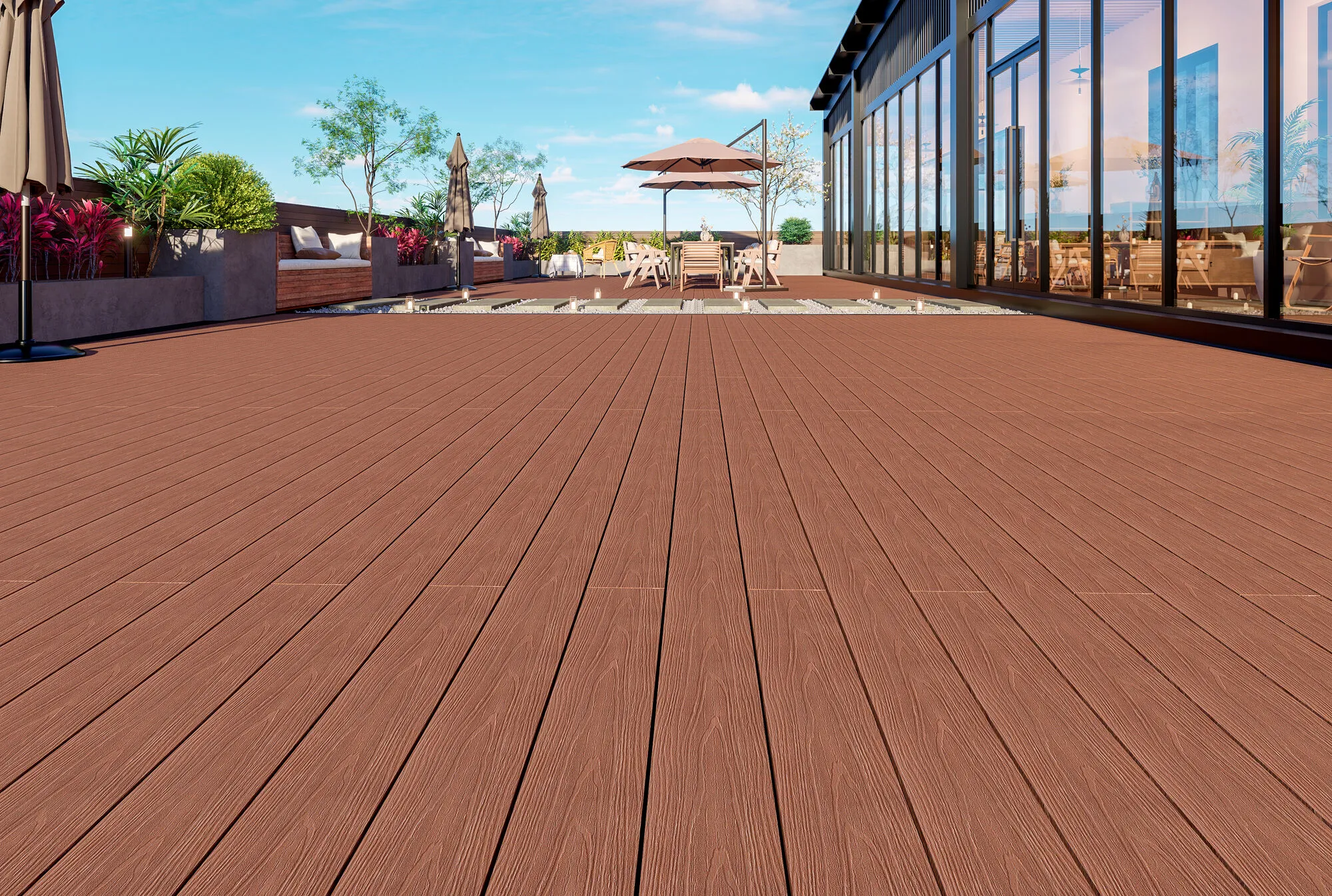 Terrassendiele WPC coex. 25x140x4000mm