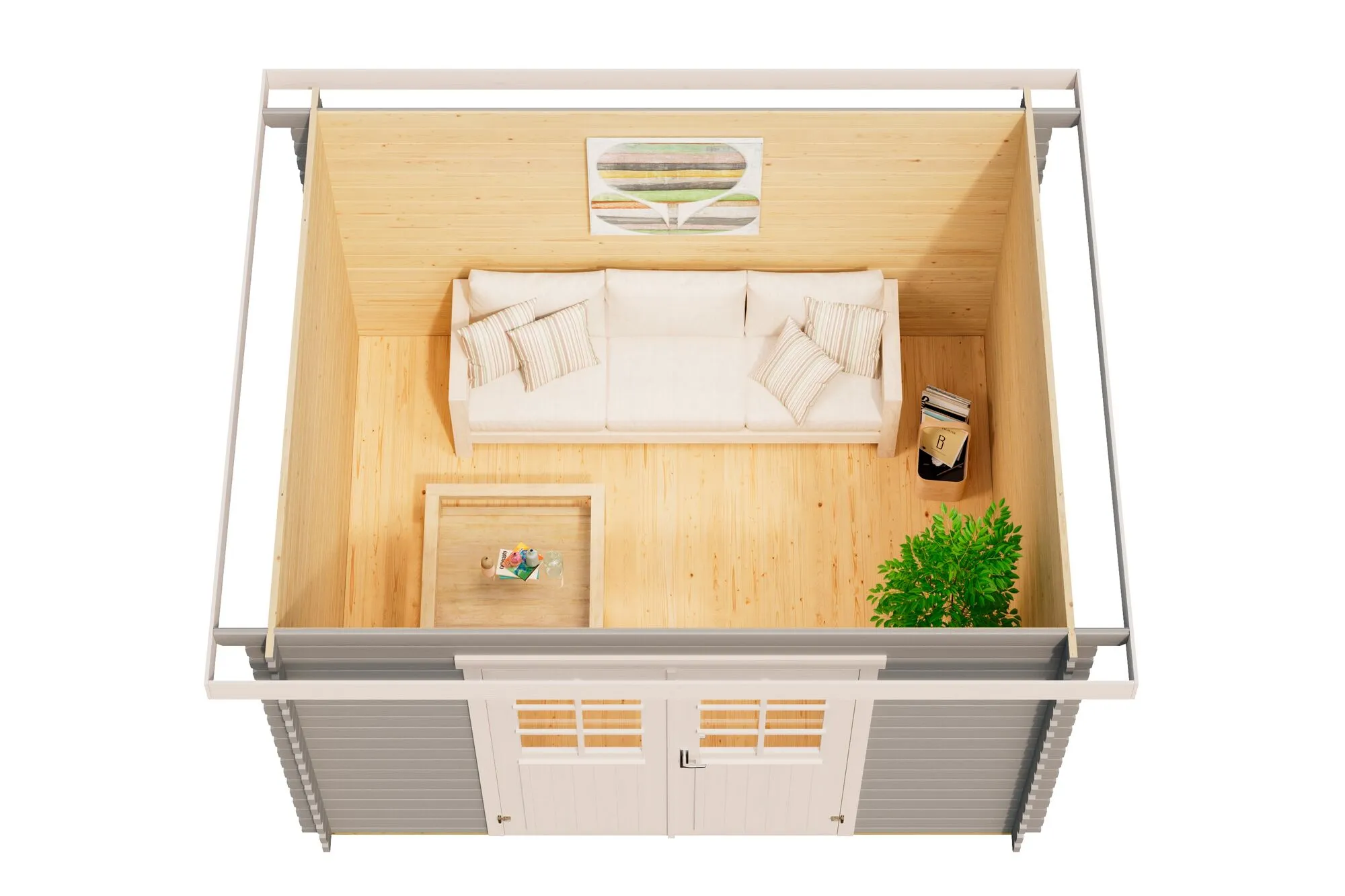 Malta 2 Blockbohlenhaus 28mm 300x250cm