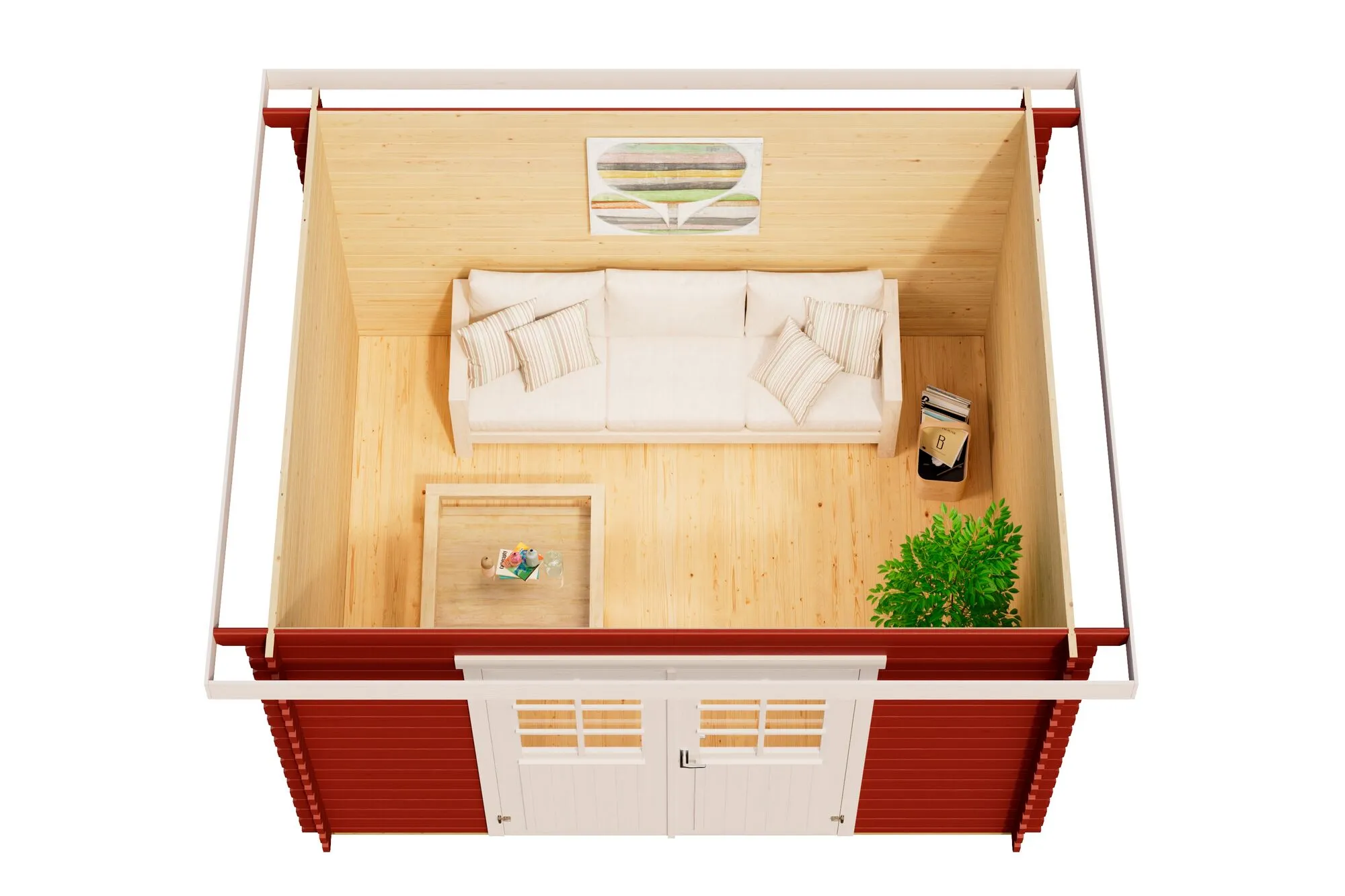 Malta 2 Blockbohlenhaus 28mm 300x250cm