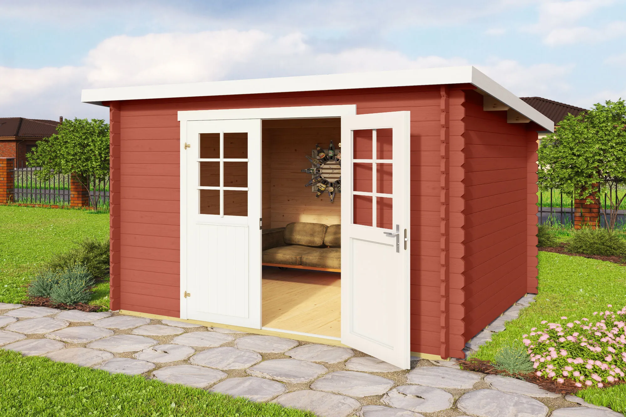 Malta 2 Blockbohlenhaus 28mm 300x250cm