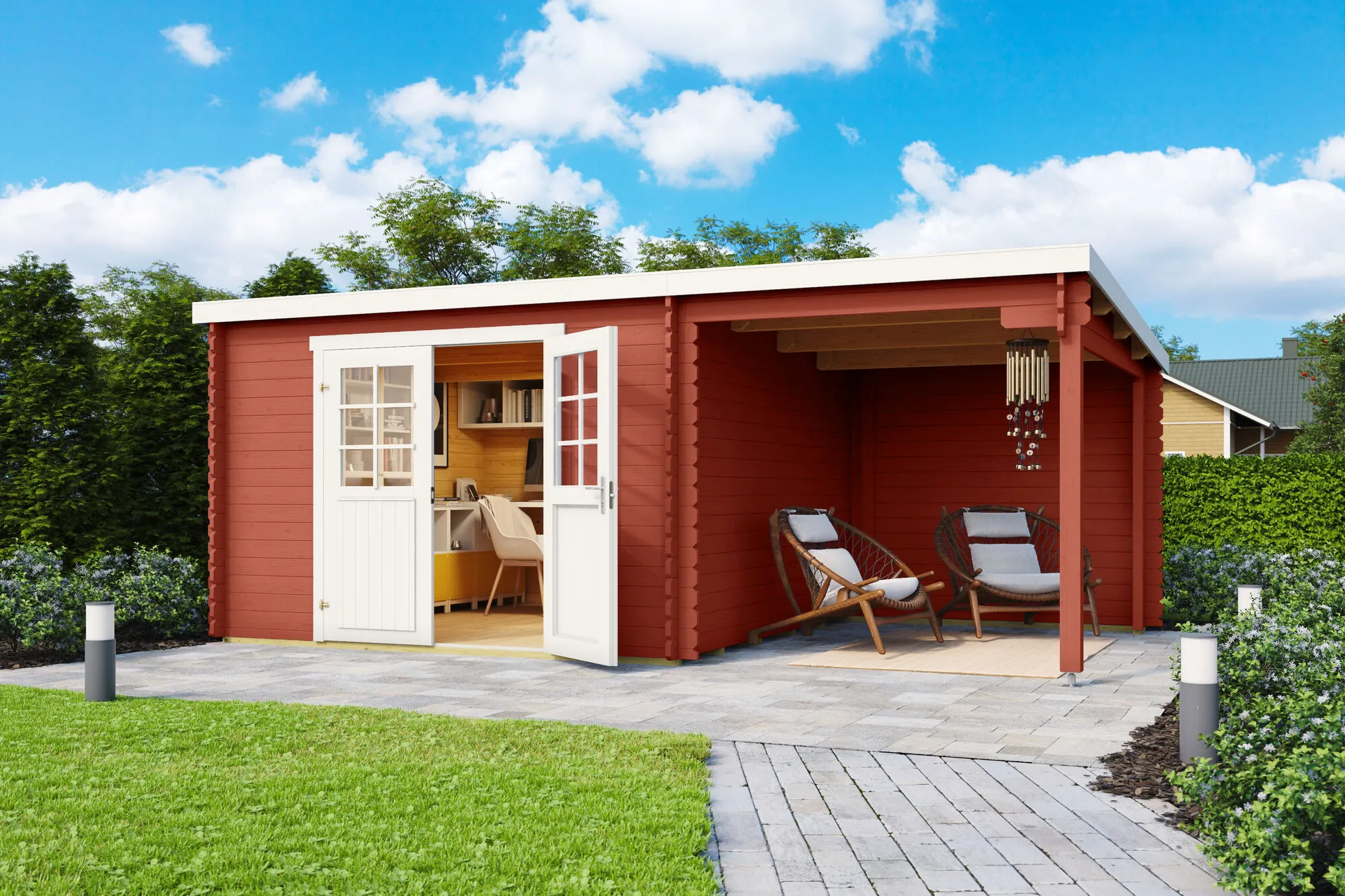 \\iks-3450982346\Artikelbilder\Gartenkatalog\2026\Blockbohlenh&auml;user\88100032 - Anbau f&uuml;r Malta 3 Schwedenrot (4).jpg