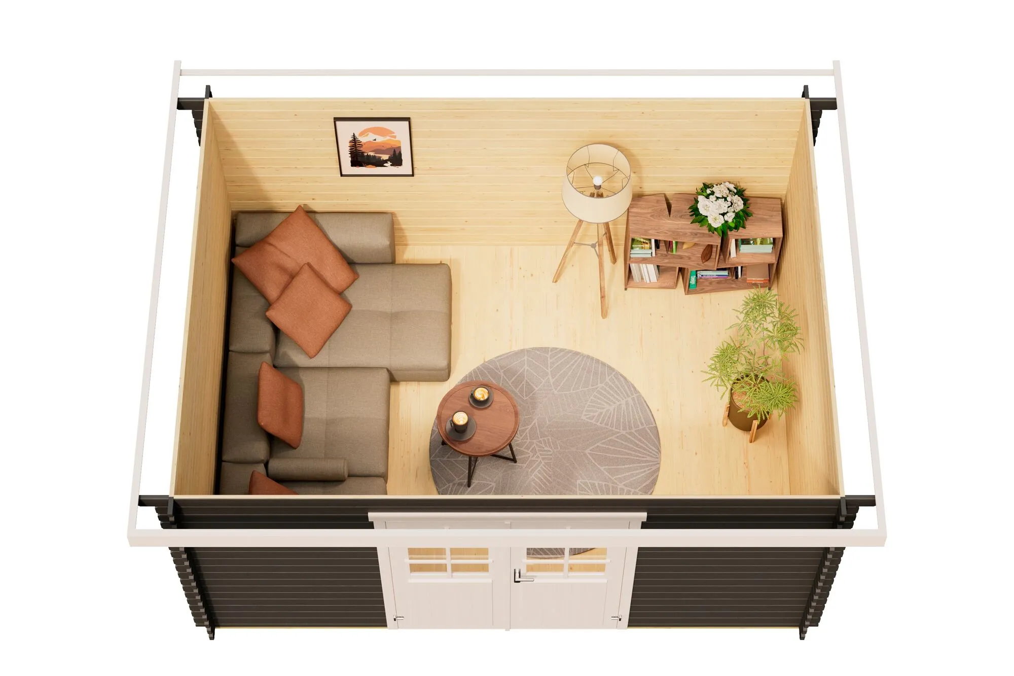 Malta 4 Blockbohlenhaus 28mm 392x292cm