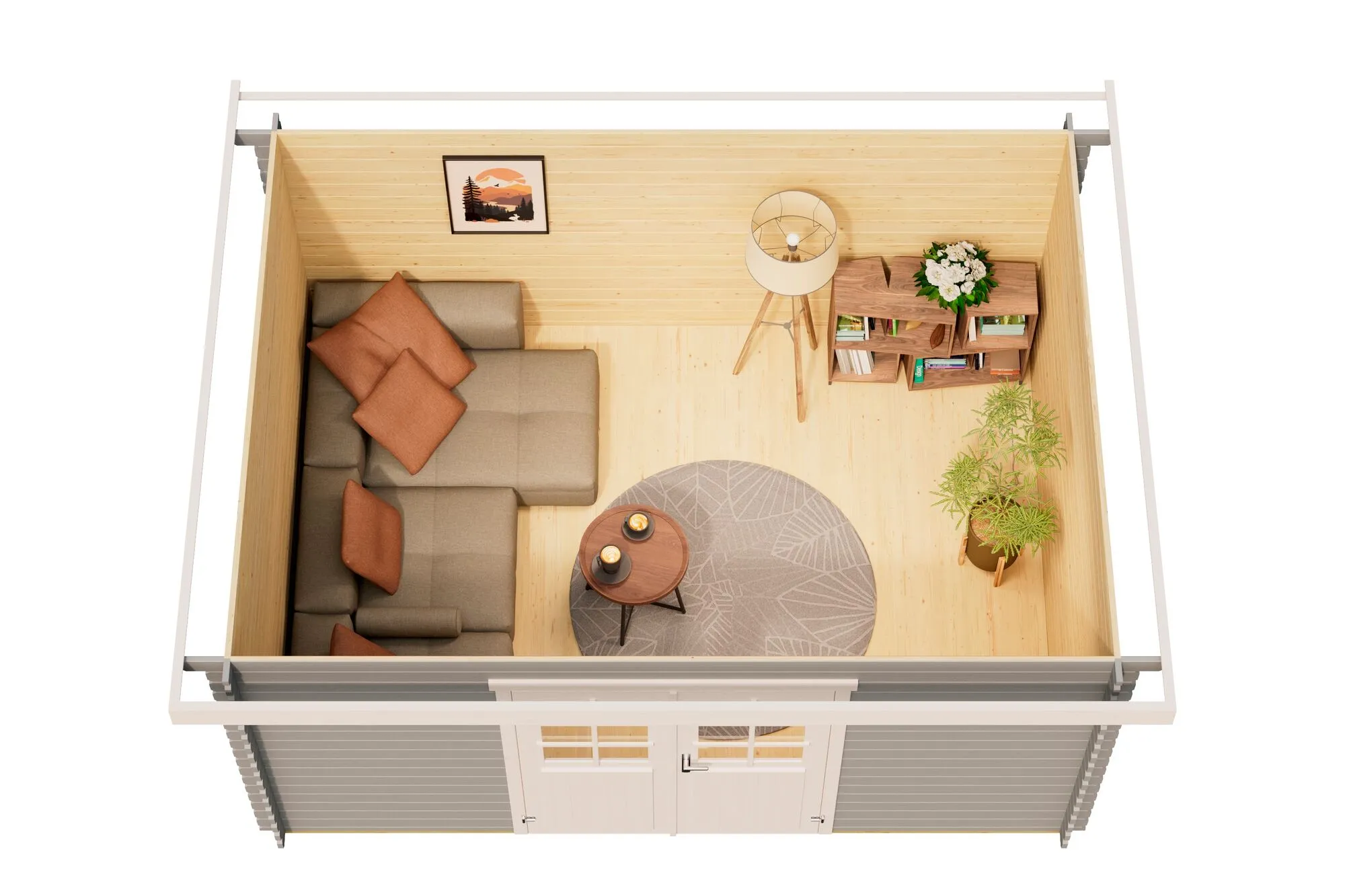 Malta 4 Blockbohlenhaus 28mm 392x292cm