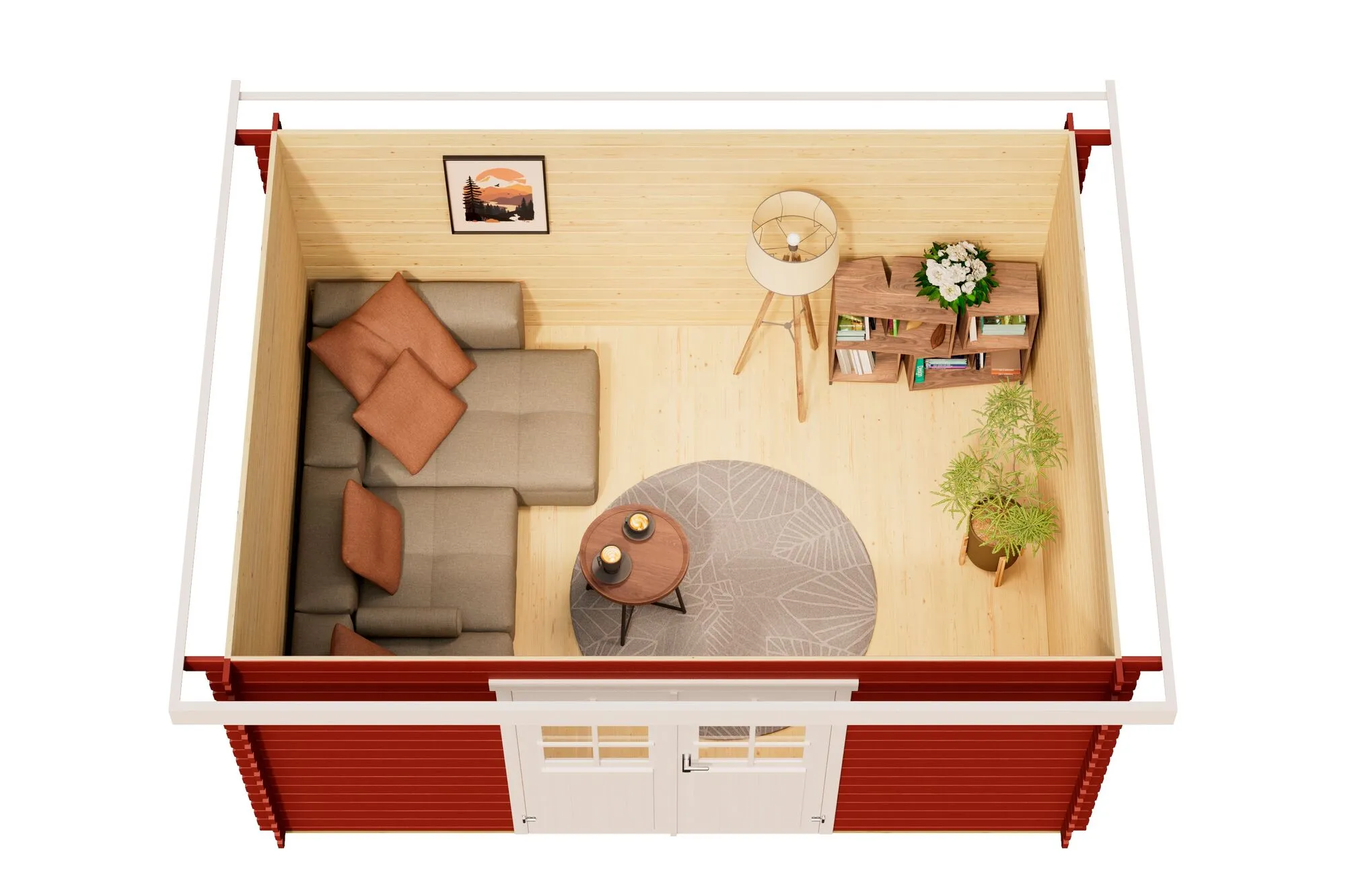 Malta 4 Blockbohlenhaus 28mm 392x292cm