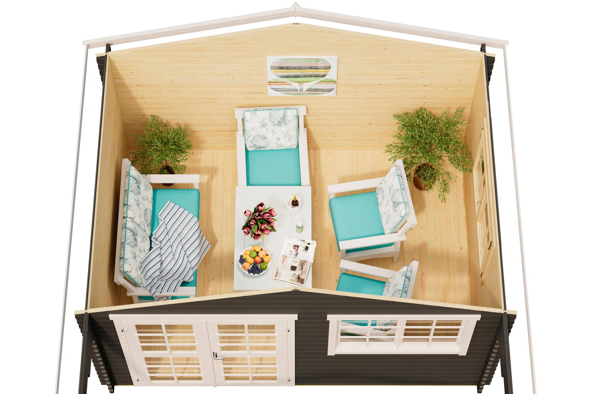 England 1 Blockbohlenhaus 40mm