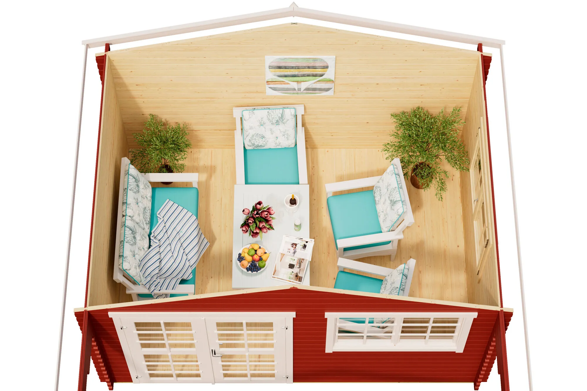 England 1 Blockbohlenhaus 40mm