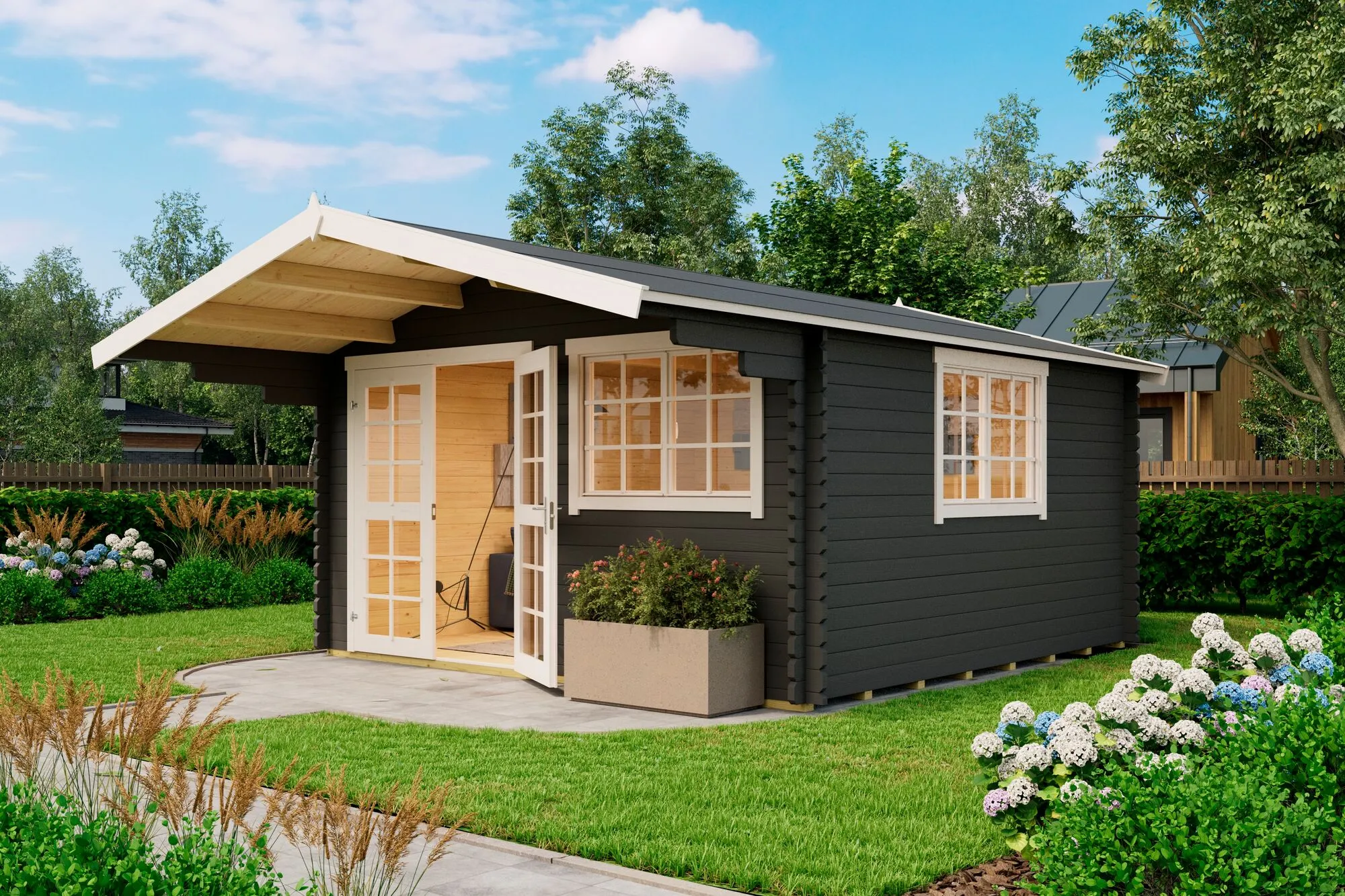 England 2 Blockbohlenhaus 40mm