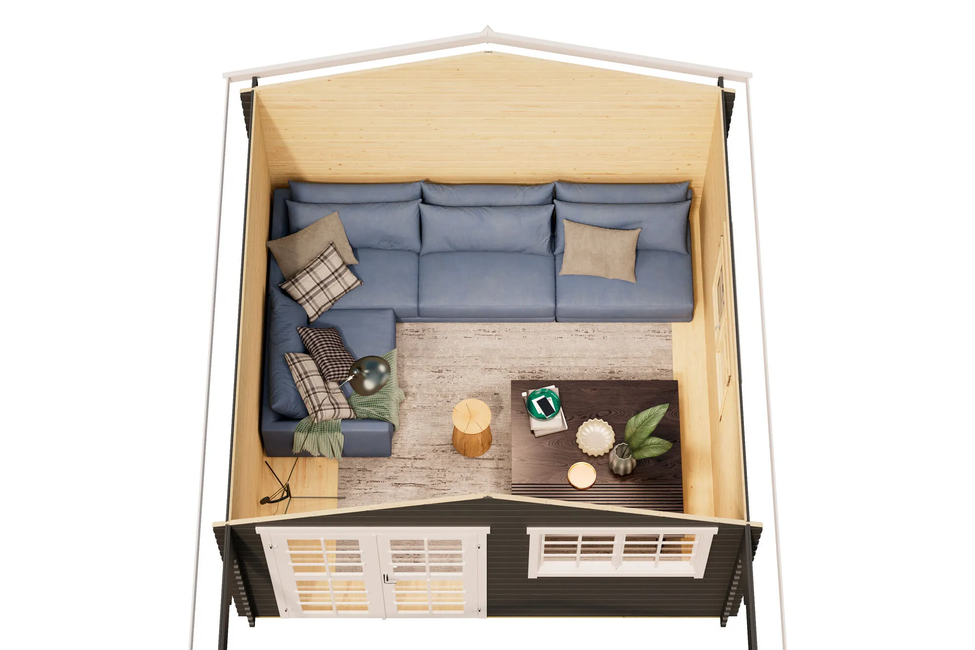 England 2 Blockbohlenhaus 40mm