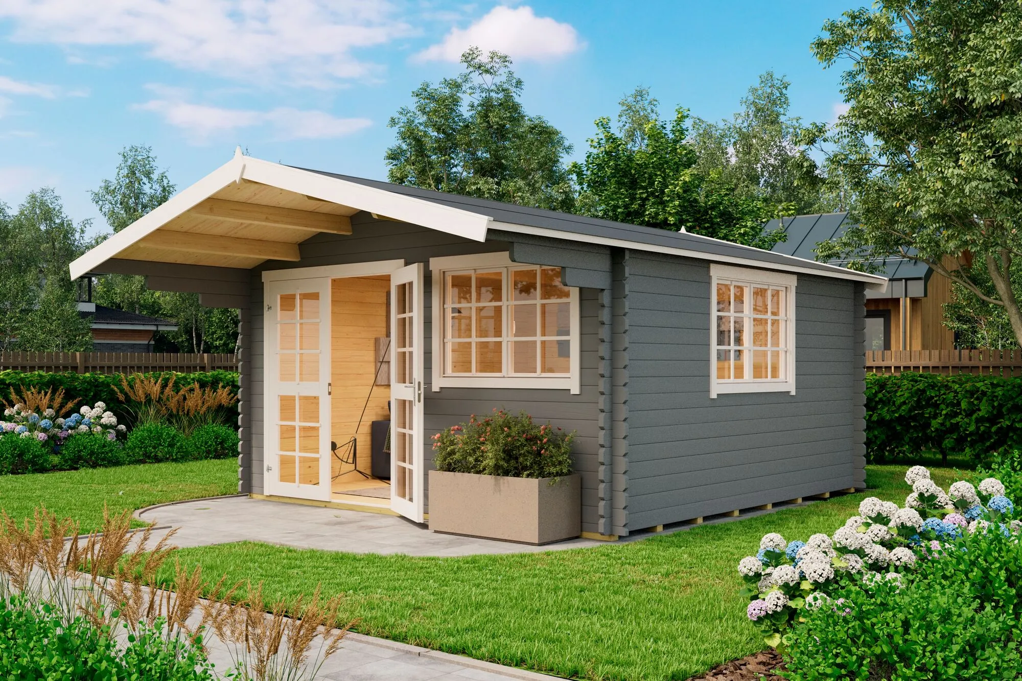 England 2 Blockbohlenhaus 40mm