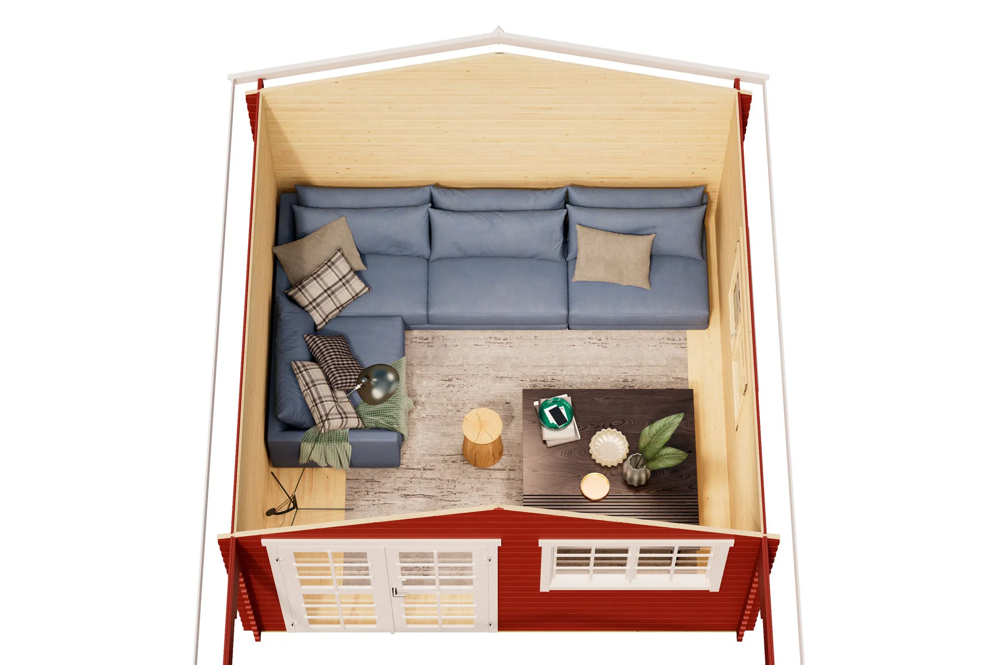 England 2 Blockbohlenhaus 40mm