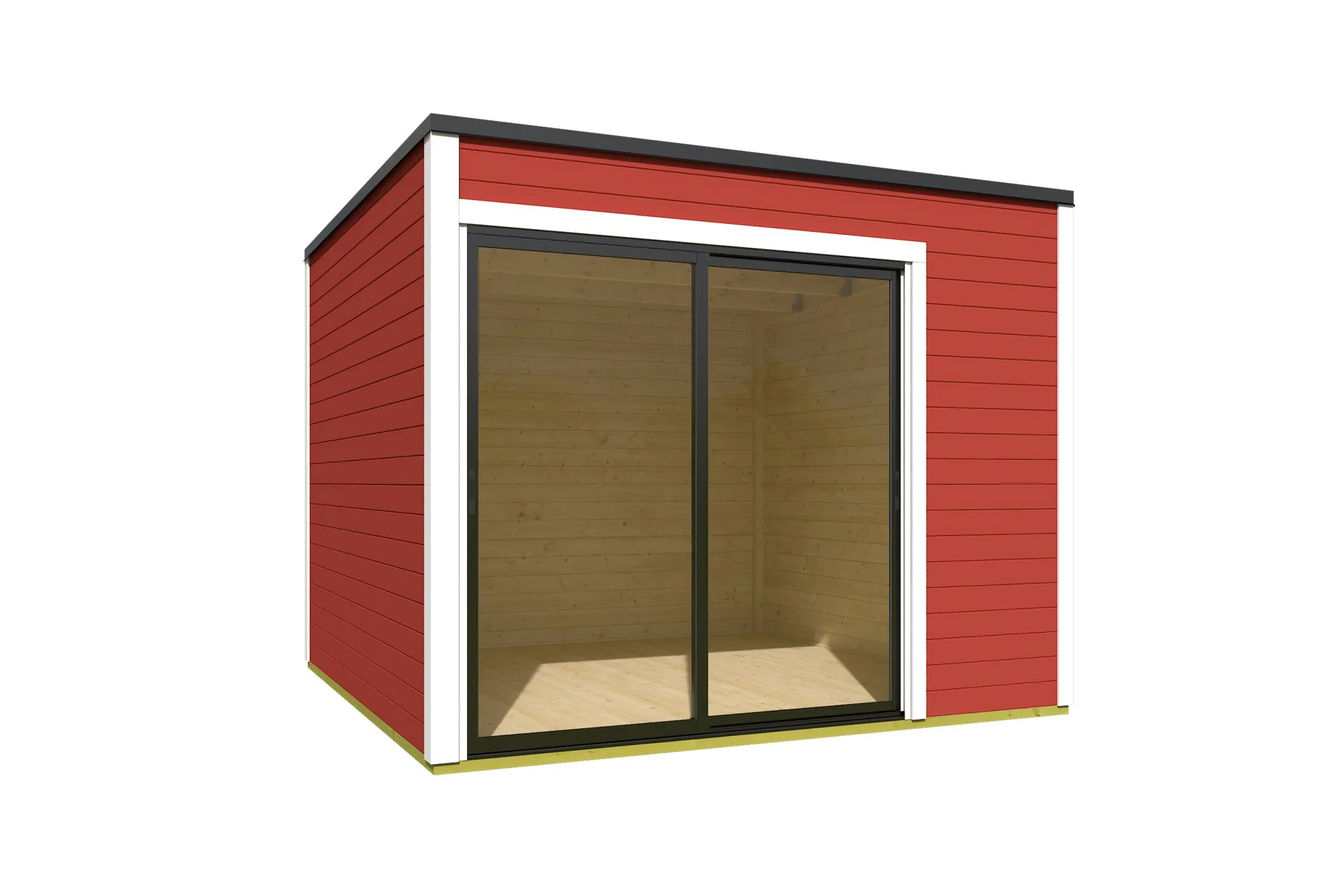 \\iks-3450982346\Artikelbilder\Gartenkatalog\2026\Blockbohlenh&auml;user\88100076 - Blockbohlenhaus Kubus 1 ALU Schwedenrot (2).jpg