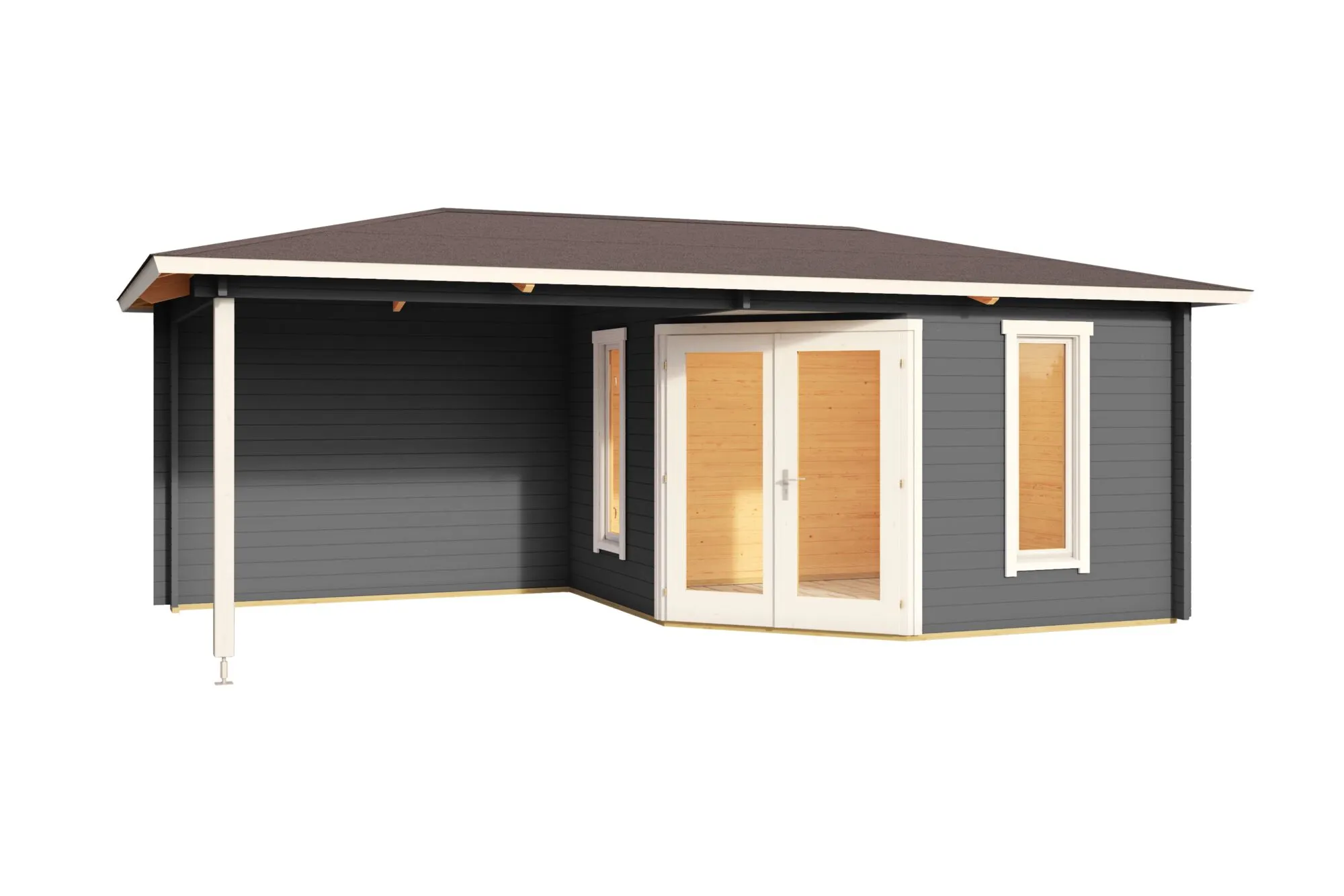 Karlskrona Blockbohlenhaus 40mm 590x300