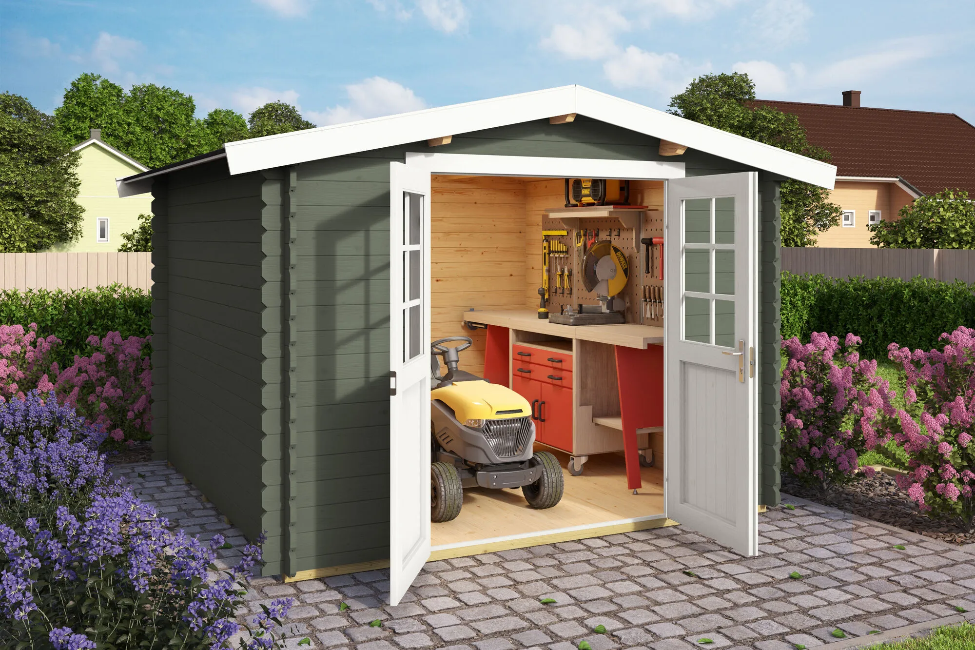 Australien Blockbohlenhaus28mm 280x280cm